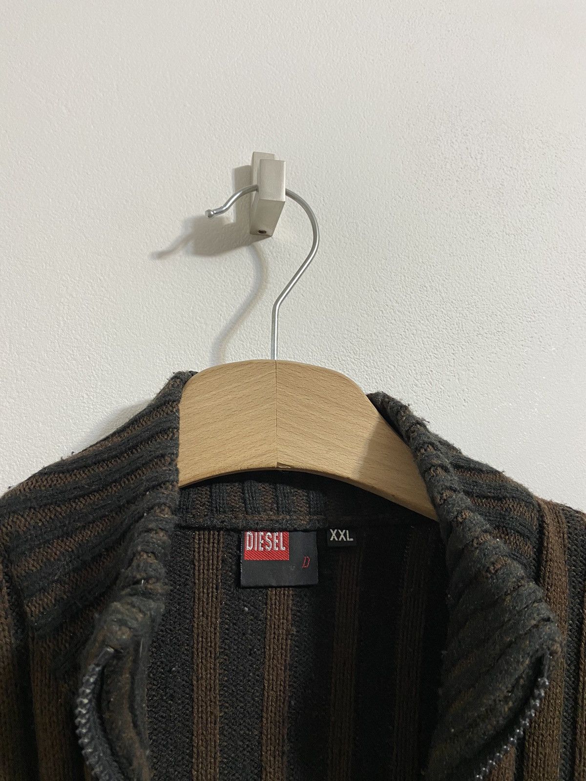 Diesel Vintage Zip Sweater Diesel Black/Brown y2k size XXL Size US XXL / EU 58 / 5 - 13 Thumbnail
