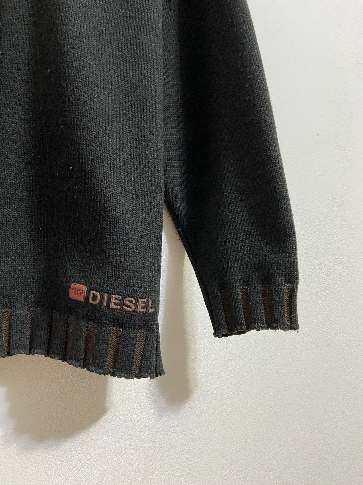 Diesel Vintage Zip Sweater Diesel Black/Brown y2k size XXL Size US XXL / EU 58 / 5 - 2 Thumbnail