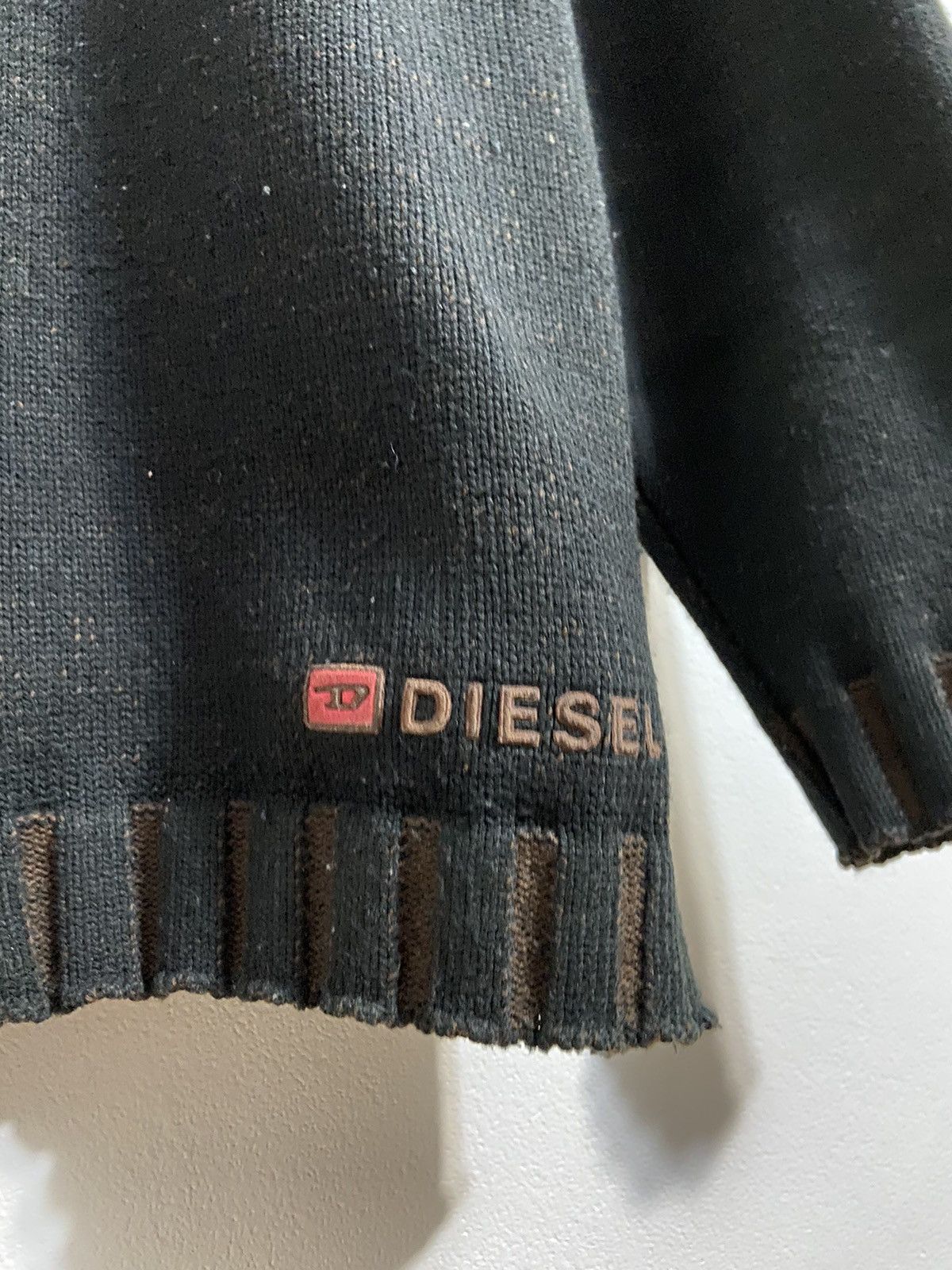 Diesel Vintage Zip Sweater Diesel Black/Brown y2k size XXL Size US XXL / EU 58 / 5 - 3 Thumbnail