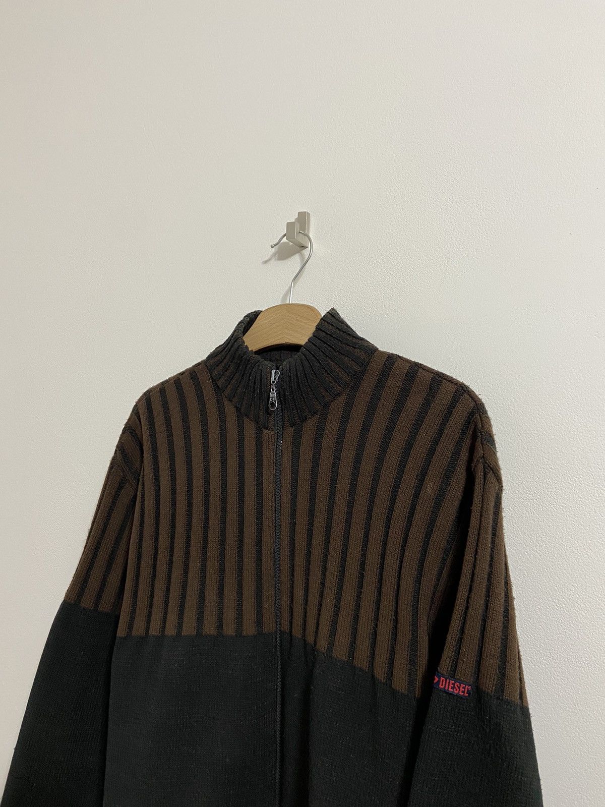 Diesel Vintage Zip Sweater Diesel Black/Brown y2k size XXL Size US XXL / EU 58 / 5 - 6 Thumbnail