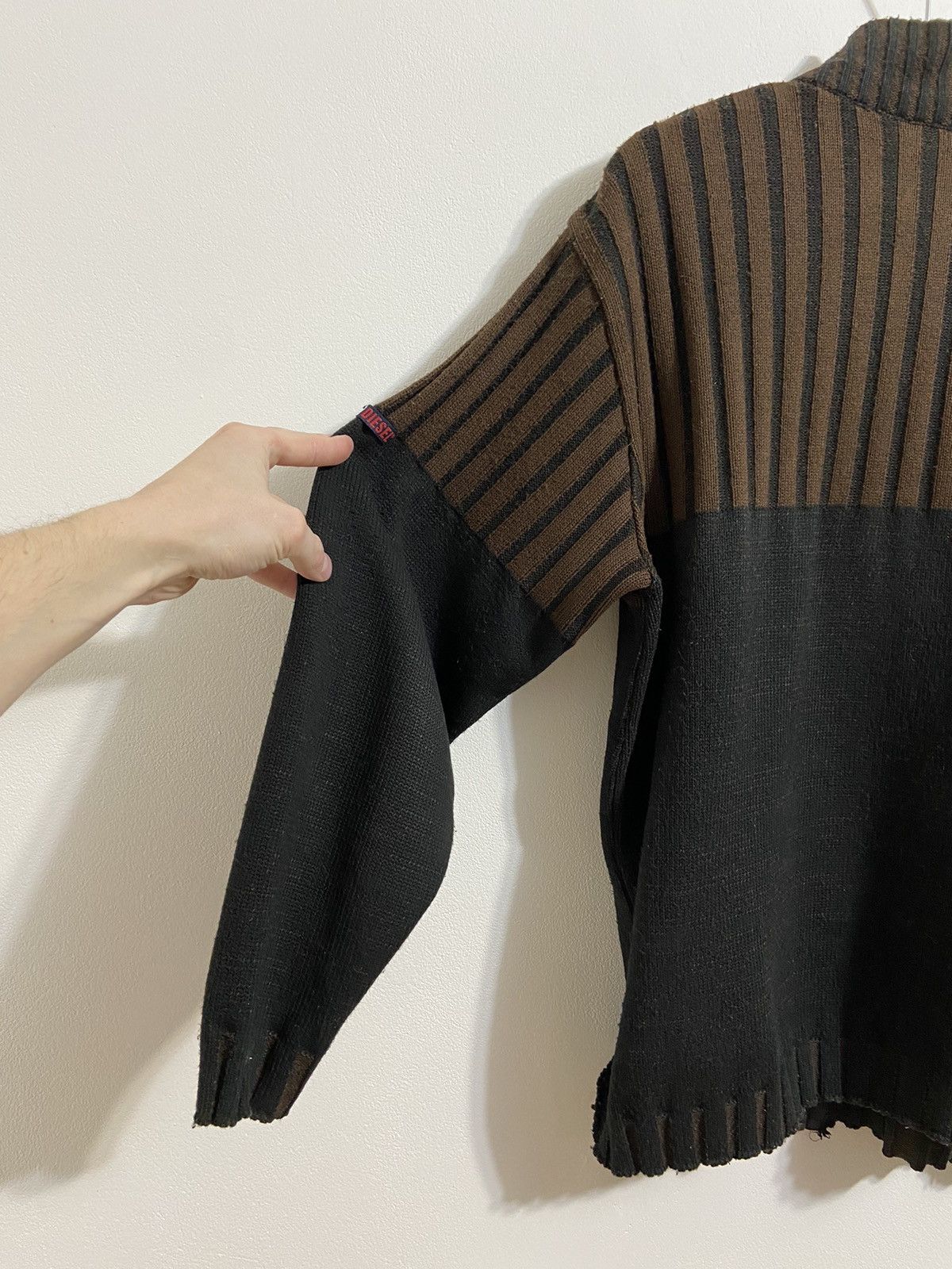 Diesel Vintage Zip Sweater Diesel Black/Brown y2k size XXL Size US XXL / EU 58 / 5 - 22 Thumbnail
