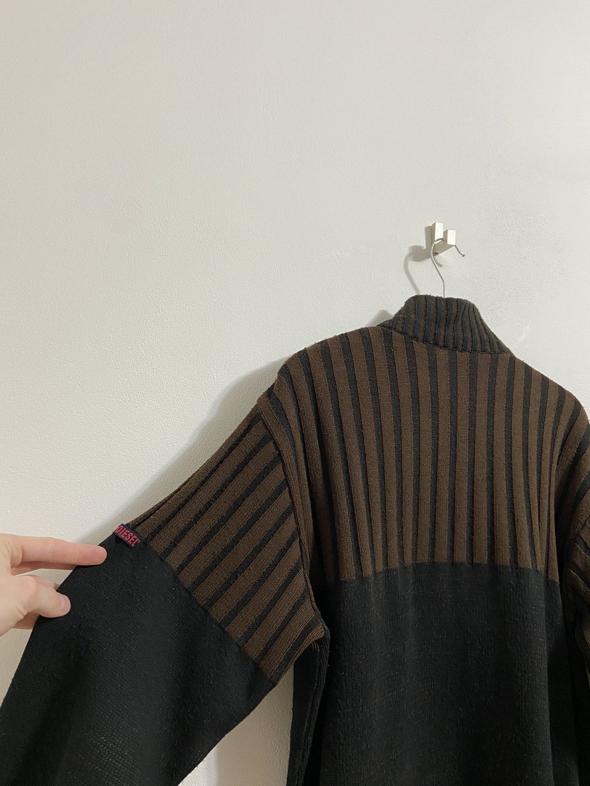 Diesel Vintage Zip Sweater Diesel Black/Brown y2k size XXL Size US XXL / EU 58 / 5 - 21 Thumbnail