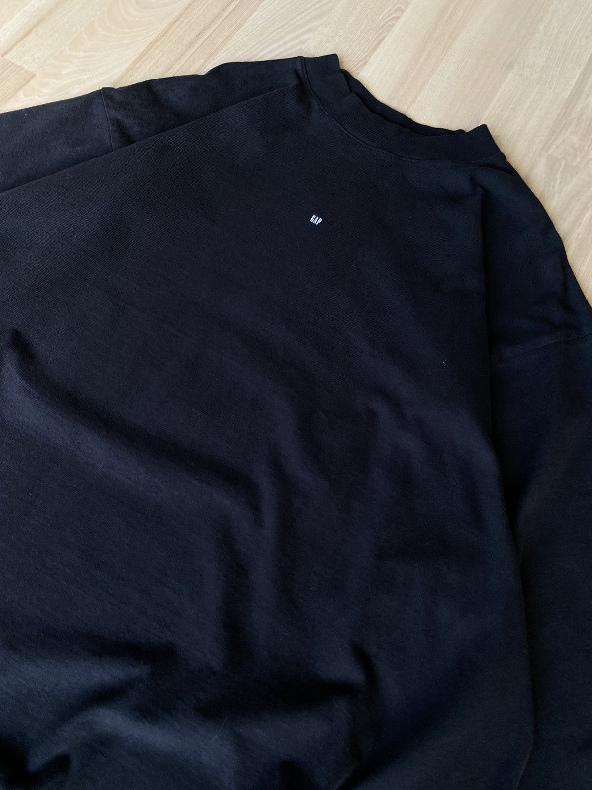 image of Yeezy Gap Logo Longsleeve Tee in Black, Men's (Size Medium)