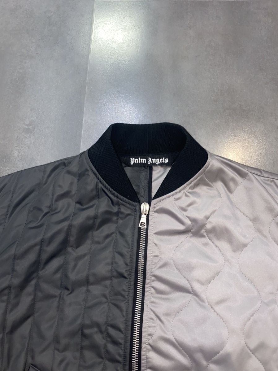 Palm Angels Palm Angels "Property" Big Logo Technical Bomber Jacket Size US L / EU 52-54 / 3 - 12 Thumbnail