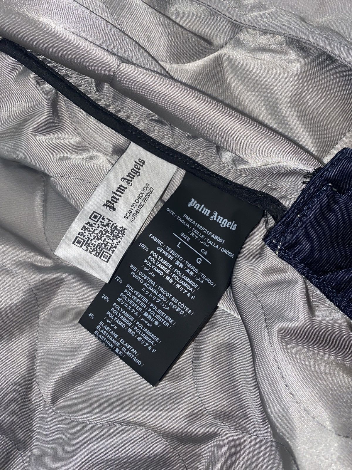 Palm Angels Palm Angels "Property" Big Logo Technical Bomber Jacket Size US L / EU 52-54 / 3 - 20 Thumbnail