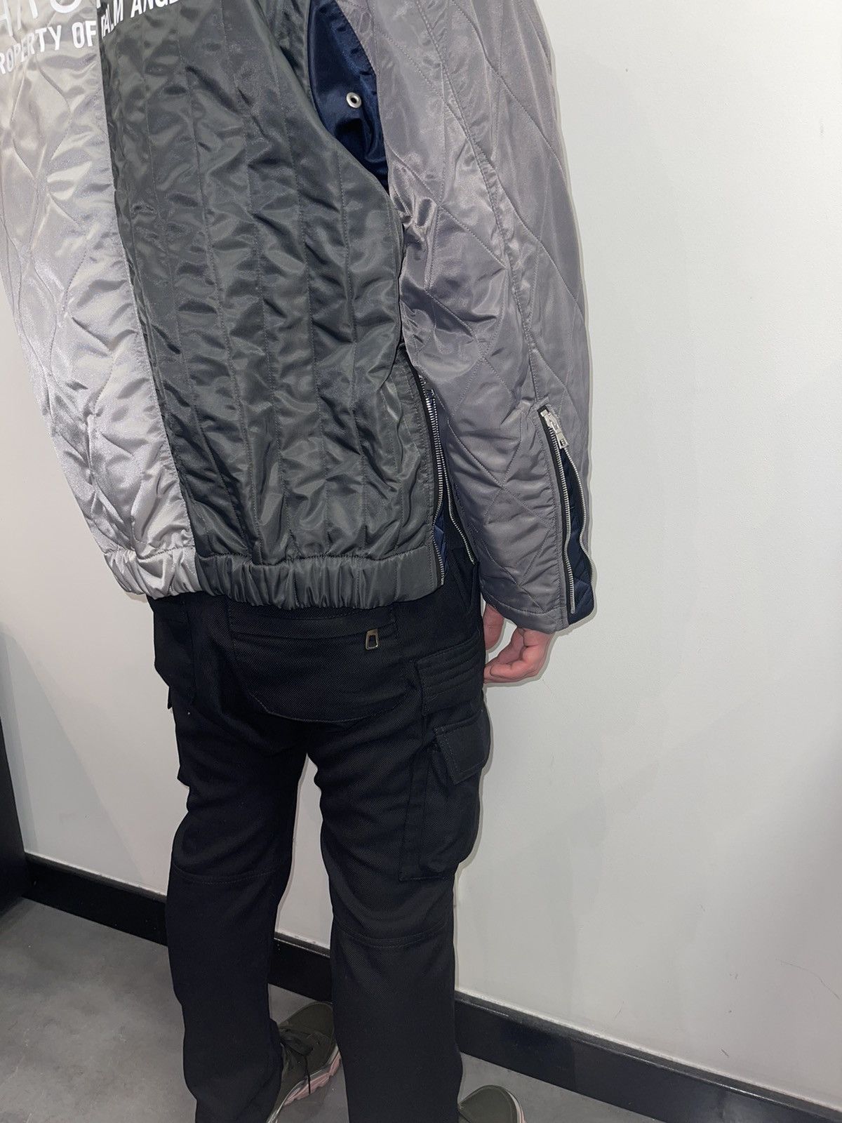 Palm Angels Palm Angels "Property" Big Logo Technical Bomber Jacket Size US L / EU 52-54 / 3 - 10 Thumbnail