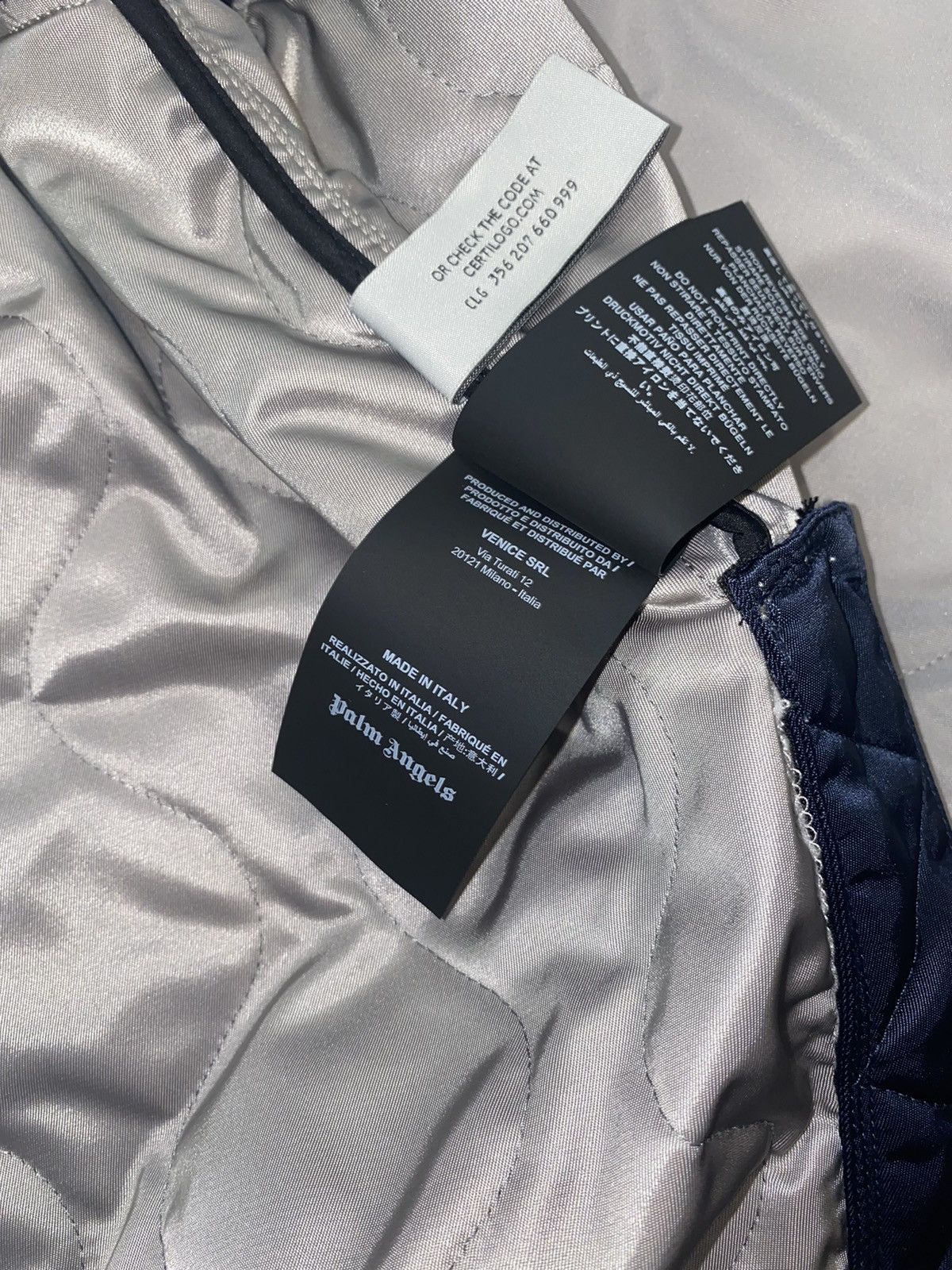 Palm Angels Palm Angels "Property" Big Logo Technical Bomber Jacket Size US L / EU 52-54 / 3 - 22 Thumbnail