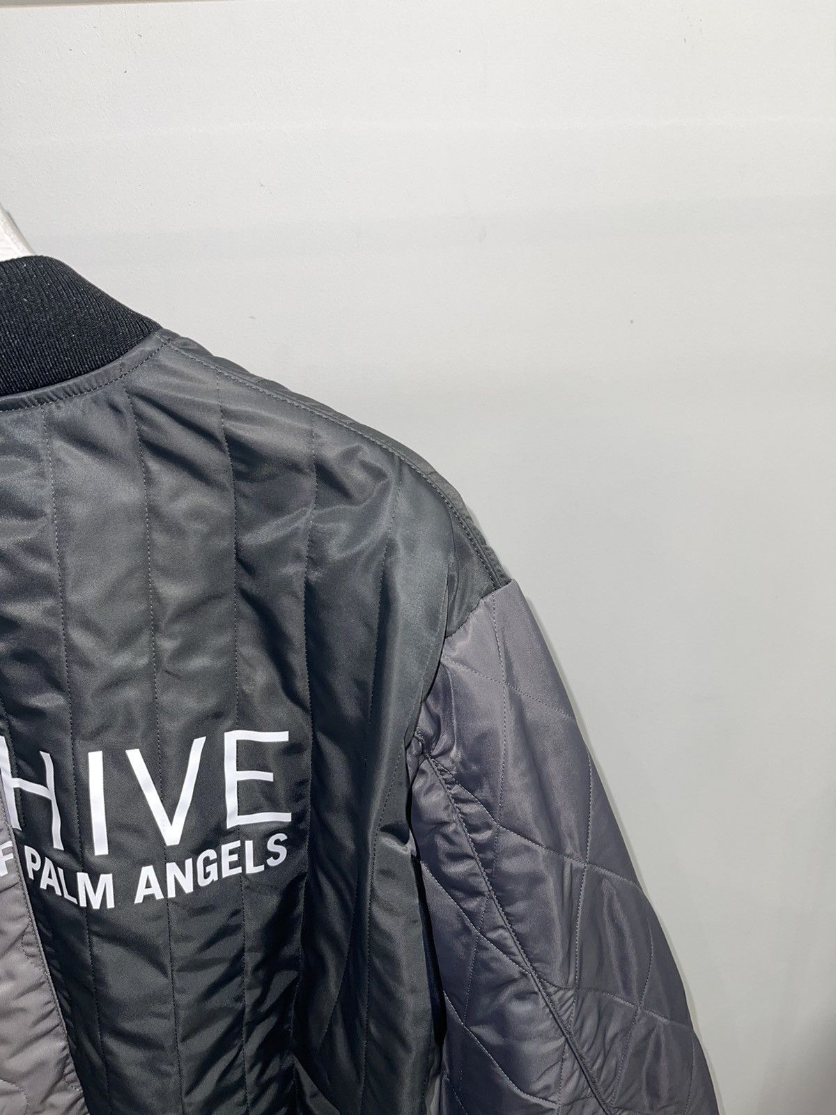 Palm Angels Palm Angels "Property" Big Logo Technical Bomber Jacket Size US L / EU 52-54 / 3 - 7 Thumbnail