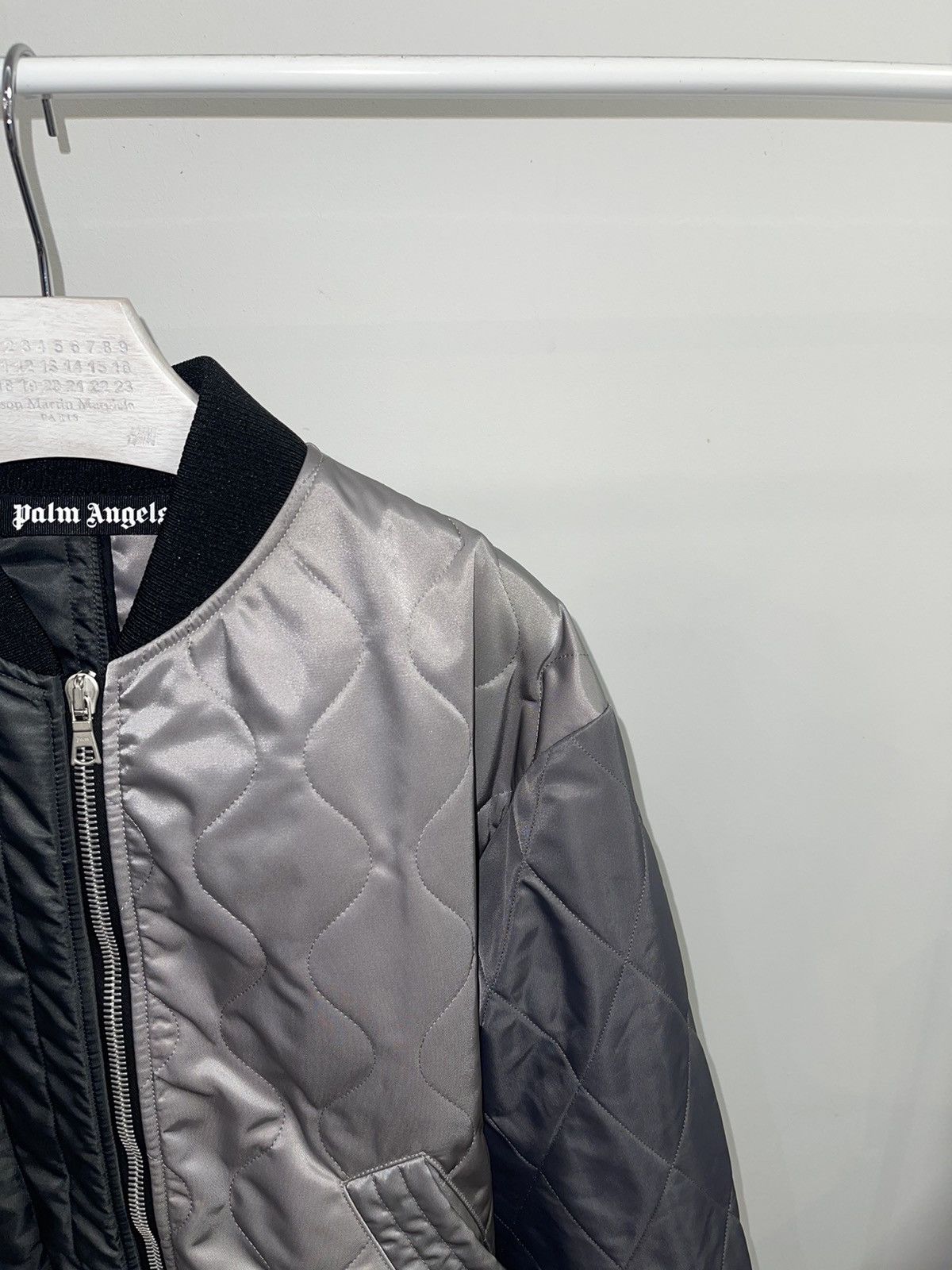 Palm Angels Palm Angels "Property" Big Logo Technical Bomber Jacket Size US L / EU 52-54 / 3 - 5 Thumbnail