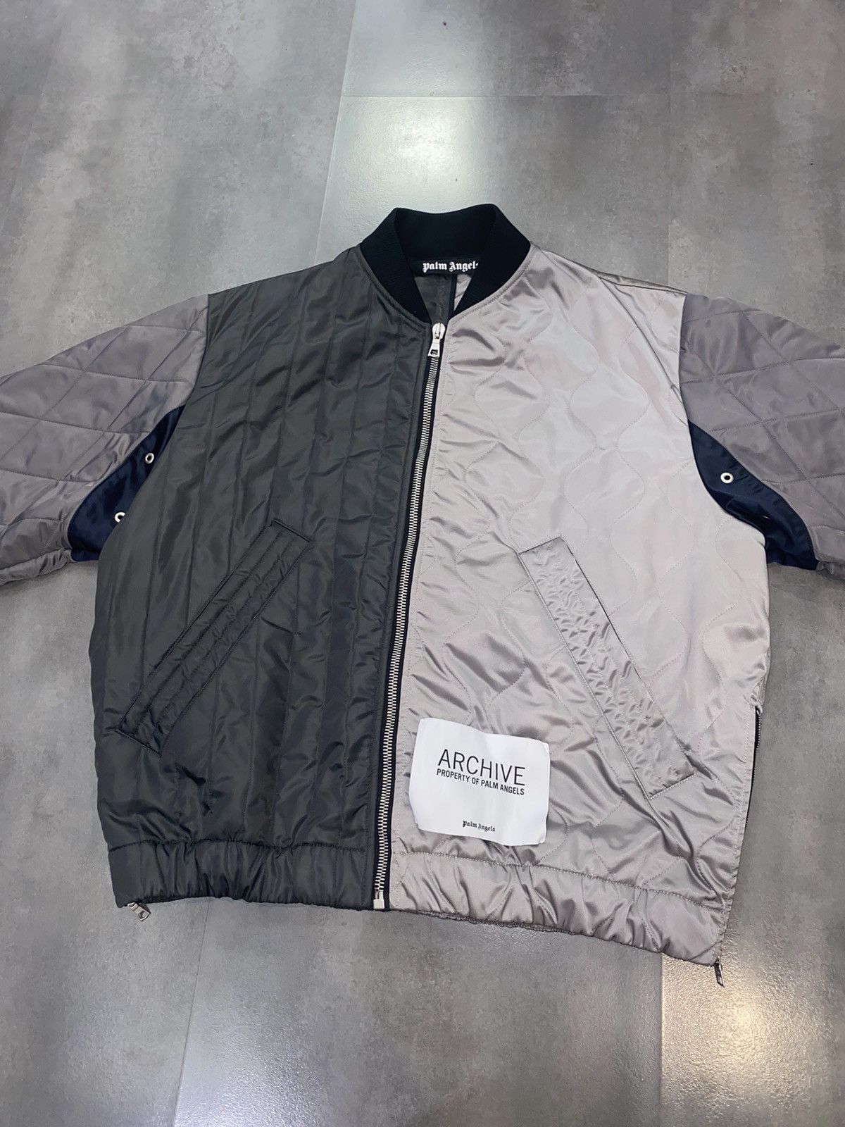 Palm Angels Palm Angels "Property" Big Logo Technical Bomber Jacket Size US L / EU 52-54 / 3 - 11 Thumbnail