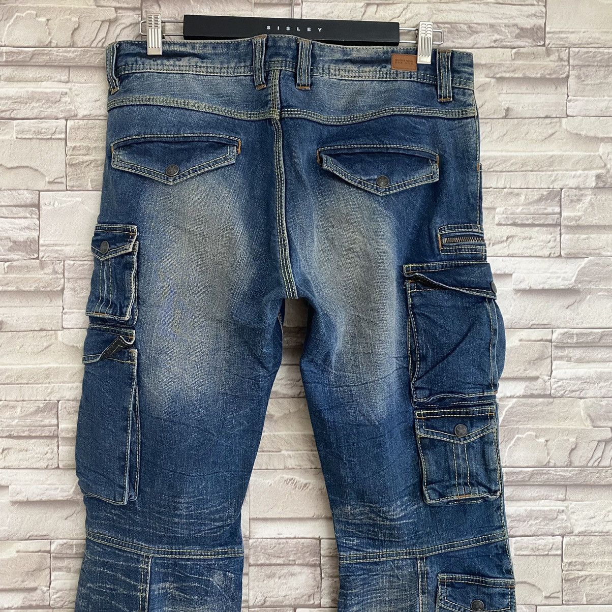 Nicole Club Japan Nicole Club For Men Denim Cargo Flares Pants Faded Size US 34 / EU 50 - 11 Thumbnail