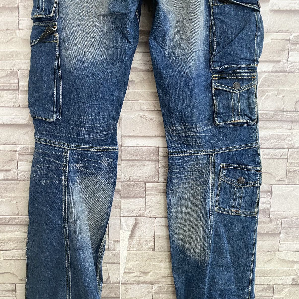 Nicole Club Japan Nicole Club For Men Denim Cargo Flares Pants Faded Size US 34 / EU 50 - 14 Thumbnail