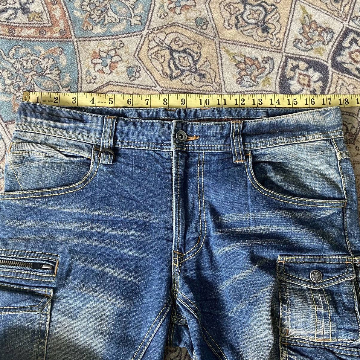 Nicole Club Japan Nicole Club For Men Denim Cargo Flares Pants Faded Size US 34 / EU 50 - 18 Thumbnail