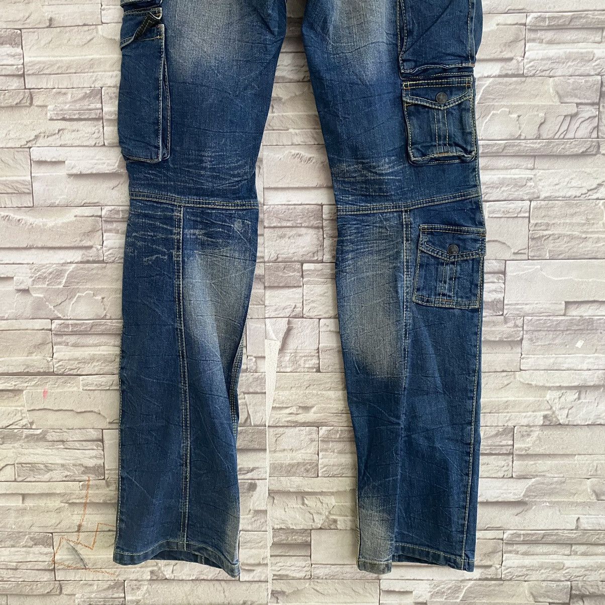 Nicole Club Japan Nicole Club For Men Denim Cargo Flares Pants Faded Size US 34 / EU 50 - 15 Thumbnail