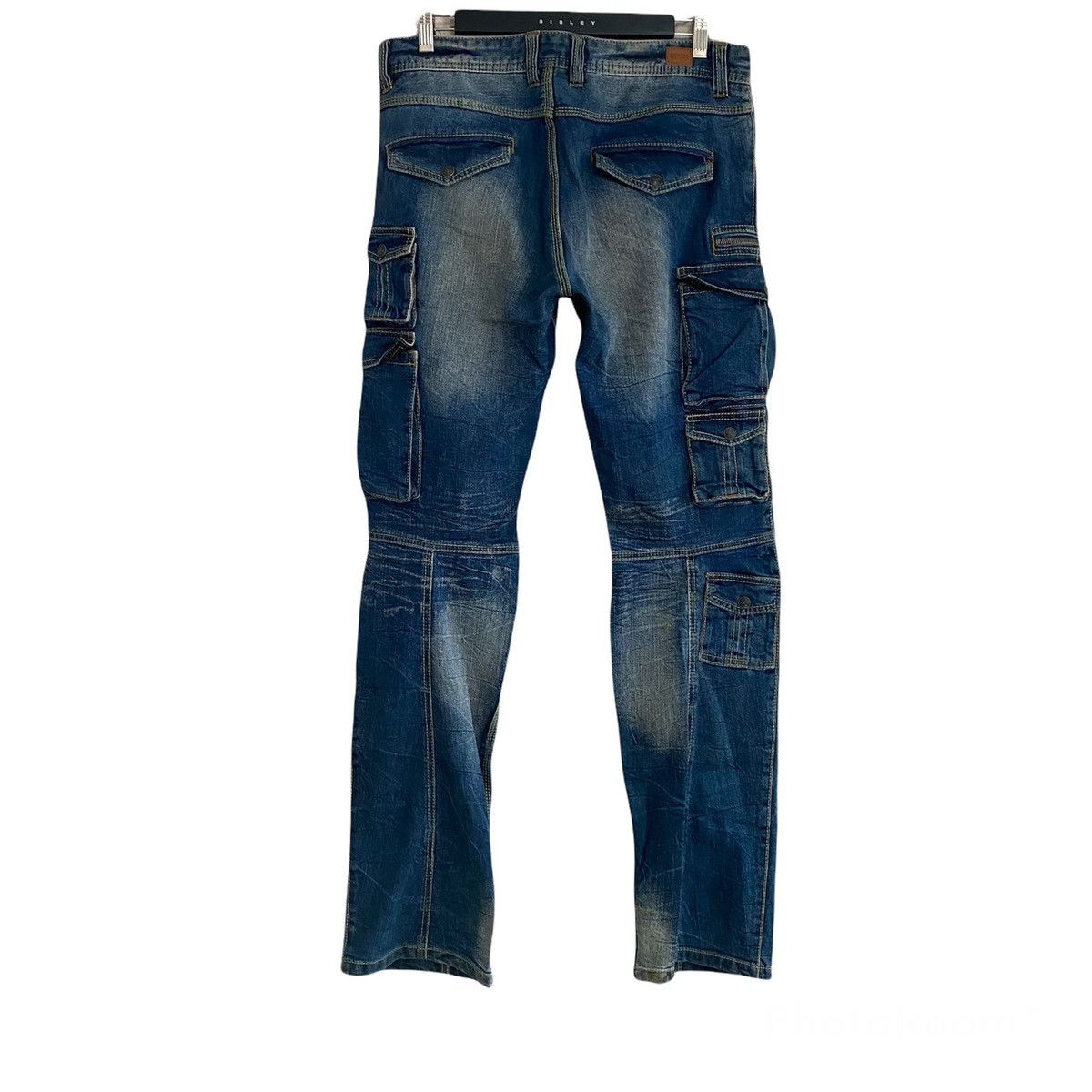 Nicole Club Japan Nicole Club For Men Denim Cargo Flares Pants Faded Size US 34 / EU 50 - 2 Thumbnail