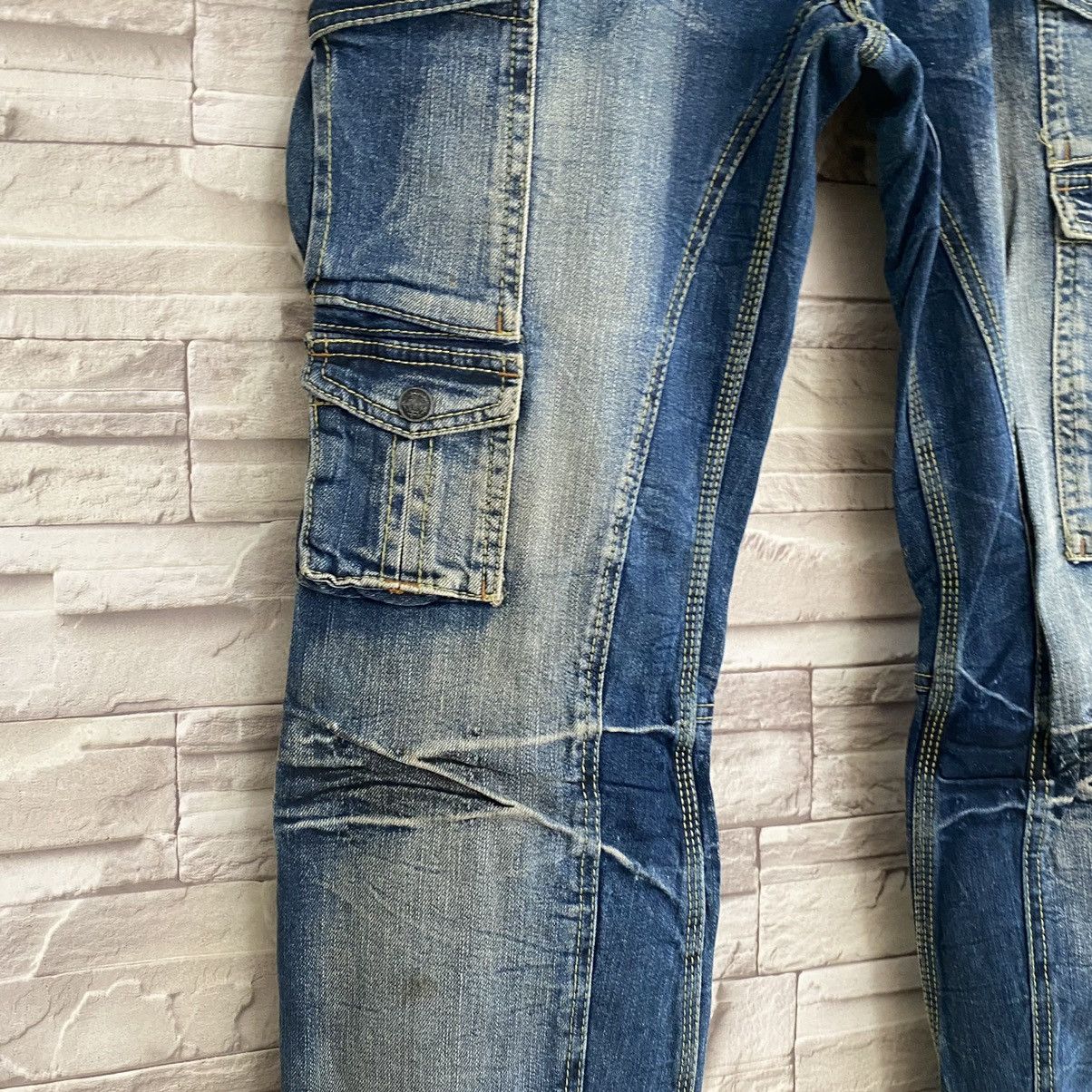 Nicole Club Japan Nicole Club For Men Denim Cargo Flares Pants Faded Size US 34 / EU 50 - 7 Thumbnail