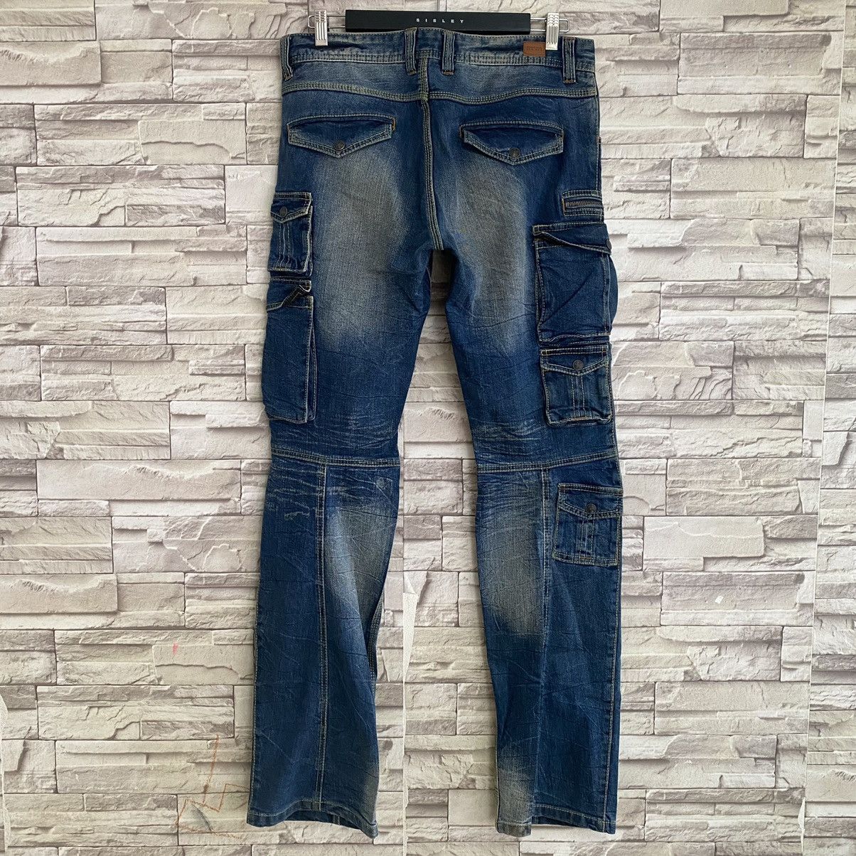 Nicole Club Japan Nicole Club For Men Denim Cargo Flares Pants Faded Size US 34 / EU 50 - 10 Thumbnail