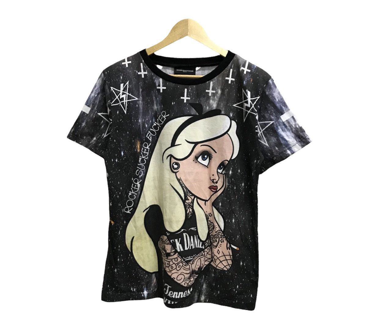 Japanese Brand Vintage Rocker Sucker rebel girl tatto jack daniel Tshirt Size US S / EU 44-46 / 1 - 1 Thumbnail