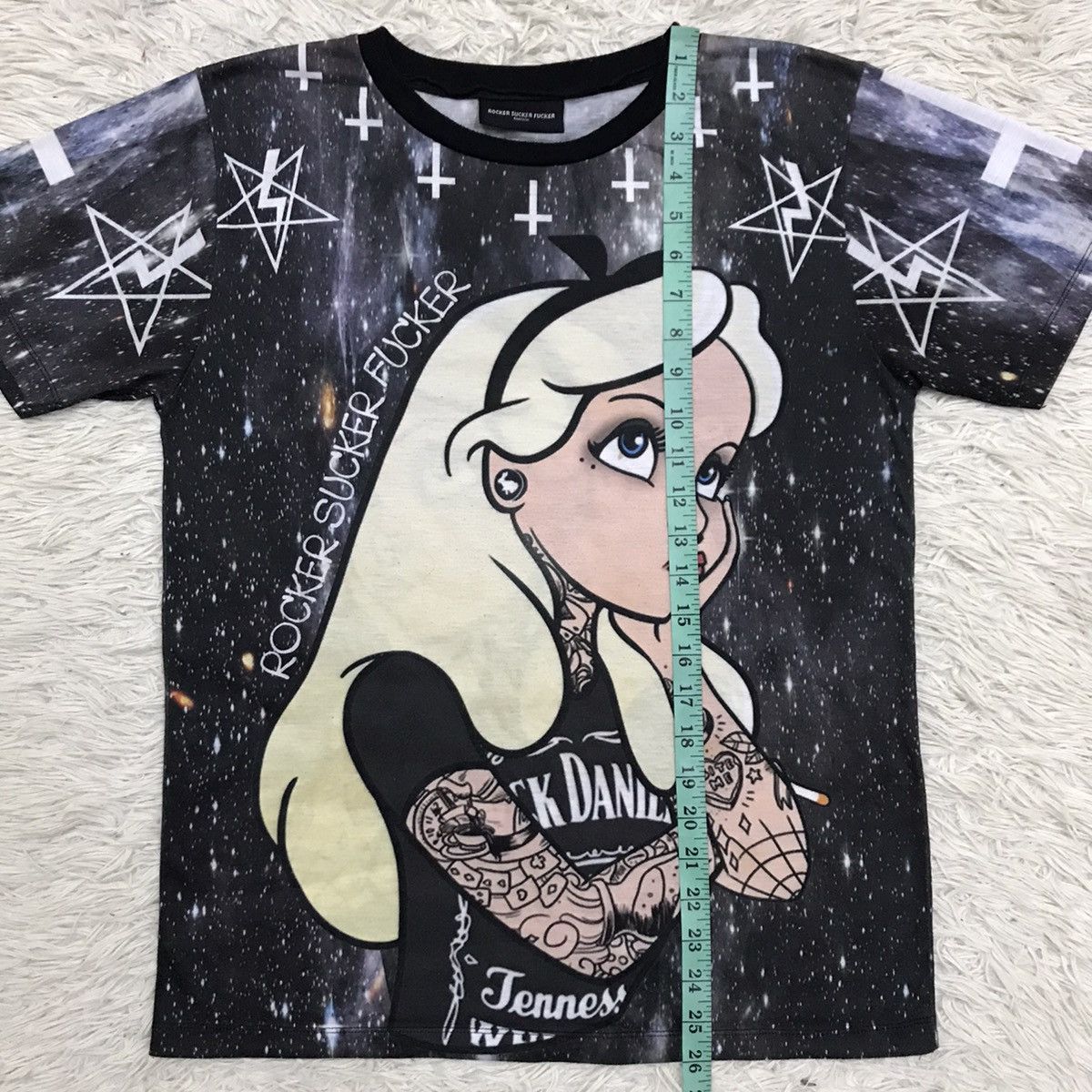 Japanese Brand Vintage Rocker Sucker rebel girl tatto jack daniel Tshirt Size US S / EU 44-46 / 1 - 12 Thumbnail