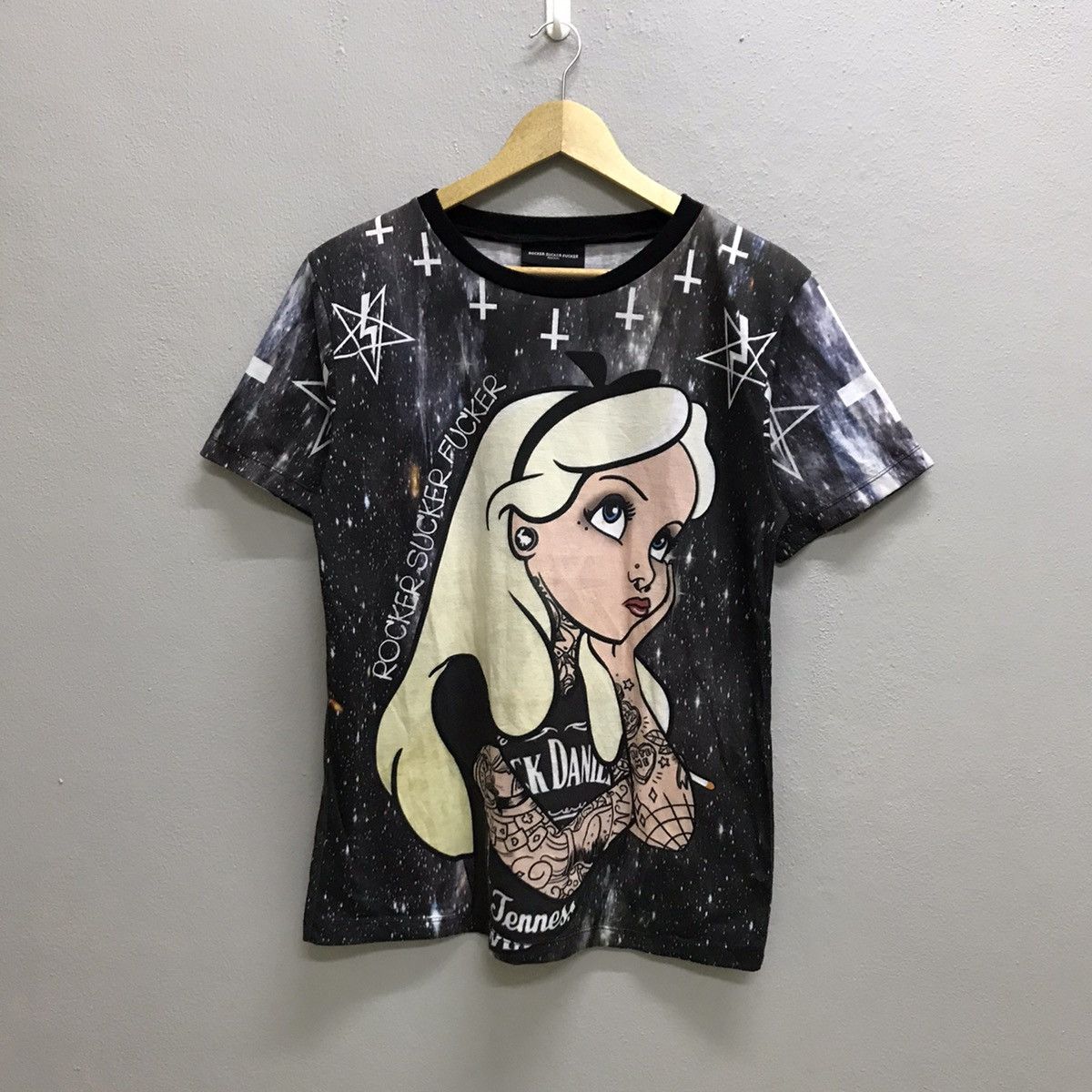 Japanese Brand Vintage Rocker Sucker rebel girl tatto jack daniel Tshirt Size US S / EU 44-46 / 1 - 3 Thumbnail