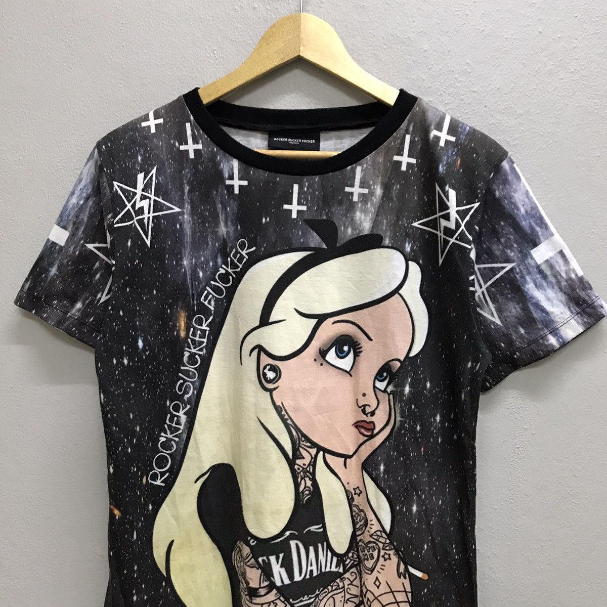 Japanese Brand Vintage Rocker Sucker rebel girl tatto jack daniel Tshirt Size US S / EU 44-46 / 1 - 4 Thumbnail