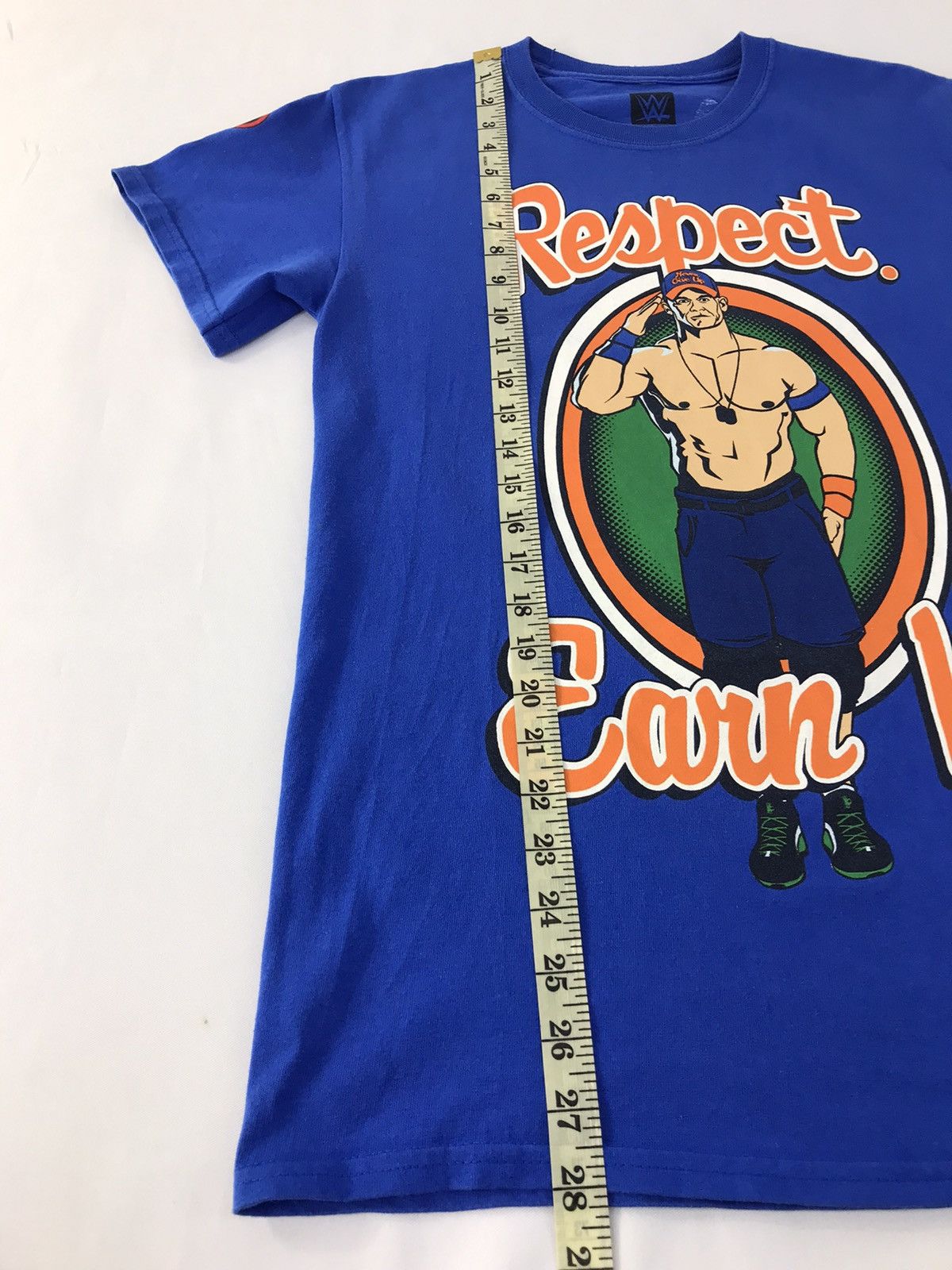 WWE × WWF John Cena Respect Earn It Wwe Authentic Gear Men Blue Tee Size US S / EU 44-46 / 1 - 11 Thumbnail
