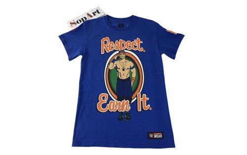 WWE × WWF John Cena Respect Earn It Wwe Authentic Gear Men Blue Tee Size US S / EU 44-46 / 1 - 1 Thumbnail