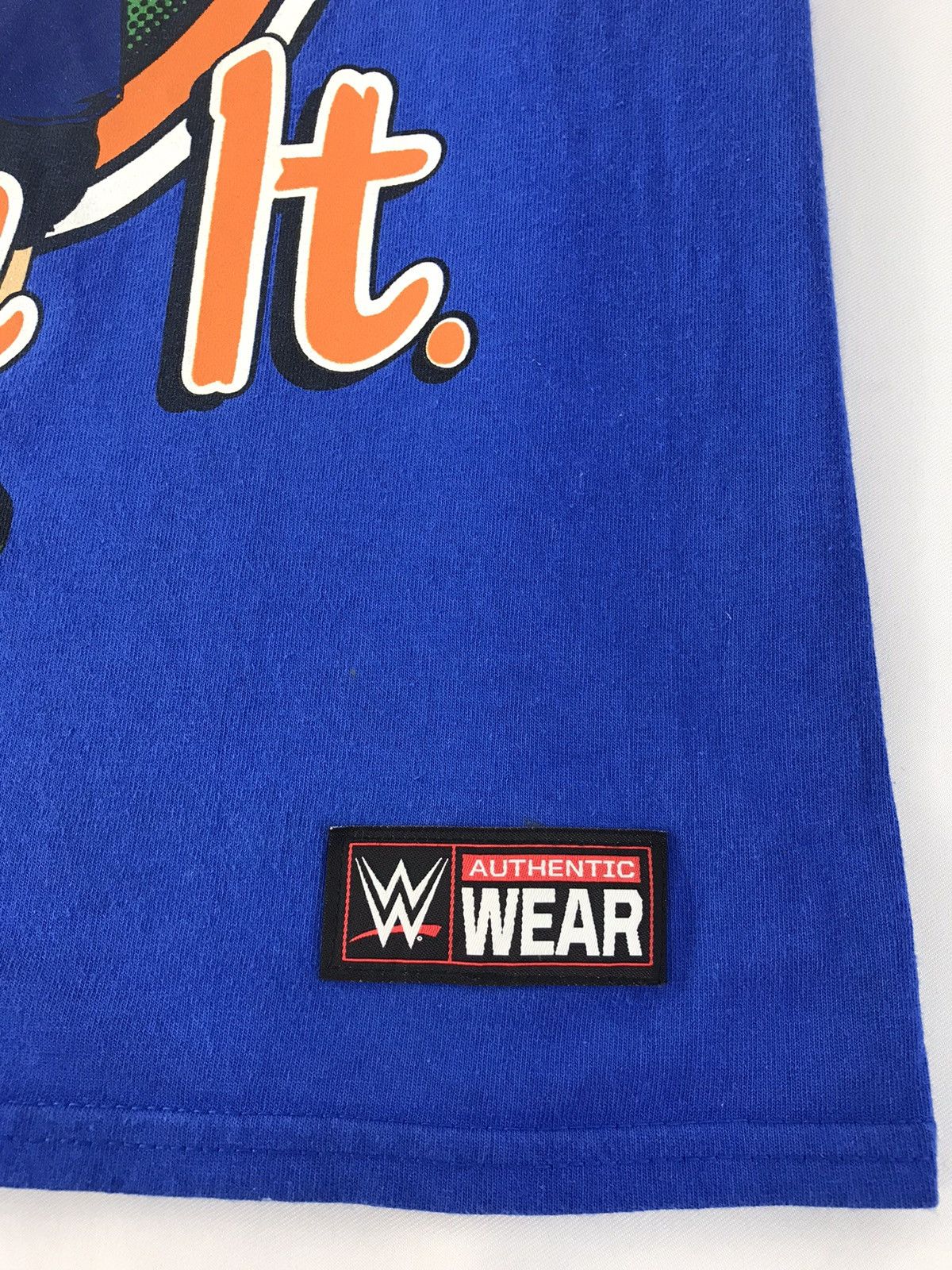WWE × WWF John Cena Respect Earn It Wwe Authentic Gear Men Blue Tee Size US S / EU 44-46 / 1 - 4 Thumbnail