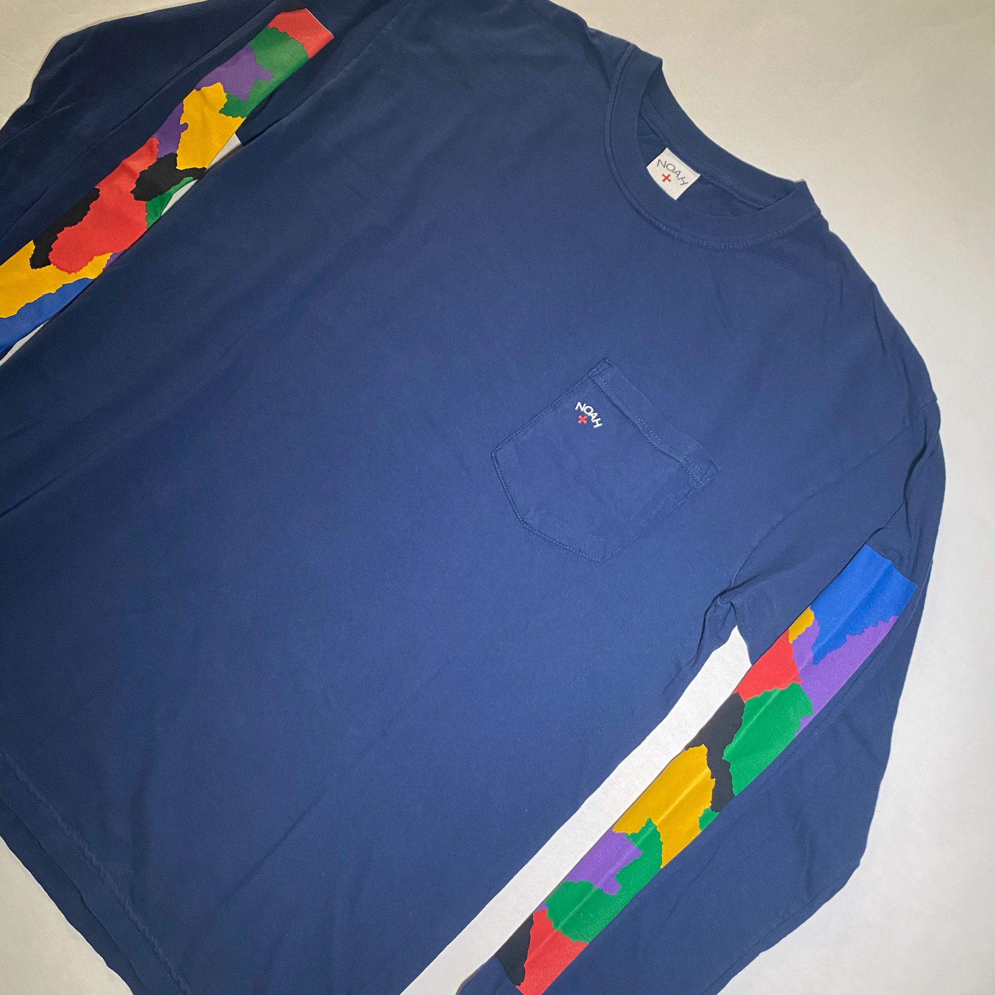 Noah Noah Tear LS Pocket Tee Blue • XL Size US XL / EU 56 / 4 - 5 Thumbnail