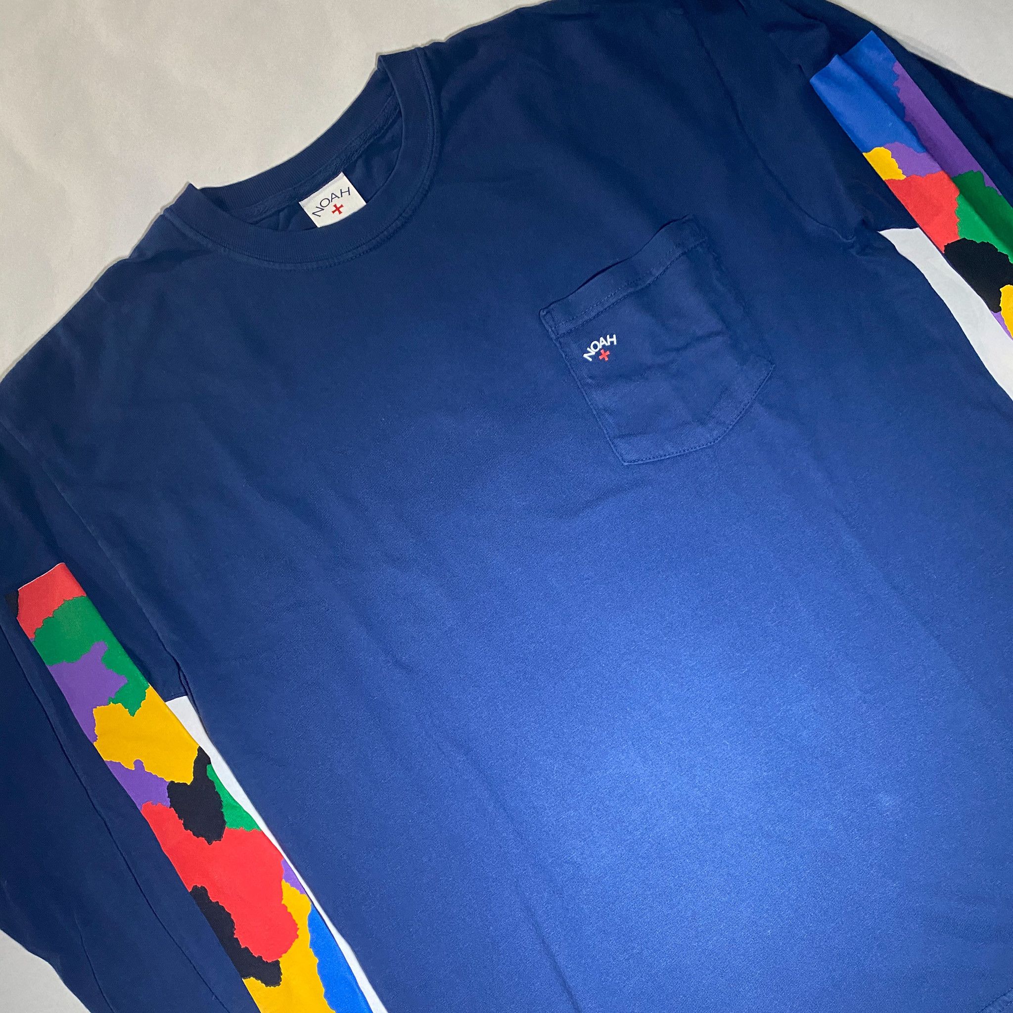 Noah Noah Tear LS Pocket Tee Blue • XL Size US XL / EU 56 / 4 - 4 Thumbnail