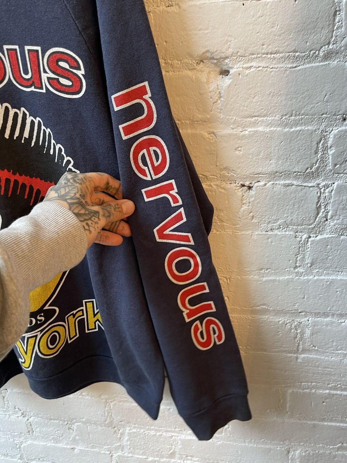 Vintage Vintage 90s NERVOUS RECORDS NYC Sweater XL Size US XL / EU 56 / 4 - 4 Thumbnail