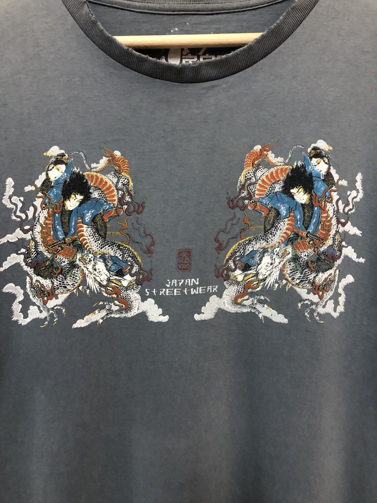 Japanese Brand Rare! Ronin Japan Streetwear Ryuotaro Distress Tee Shirt Size US L / EU 52-54 / 3 - 6 Thumbnail