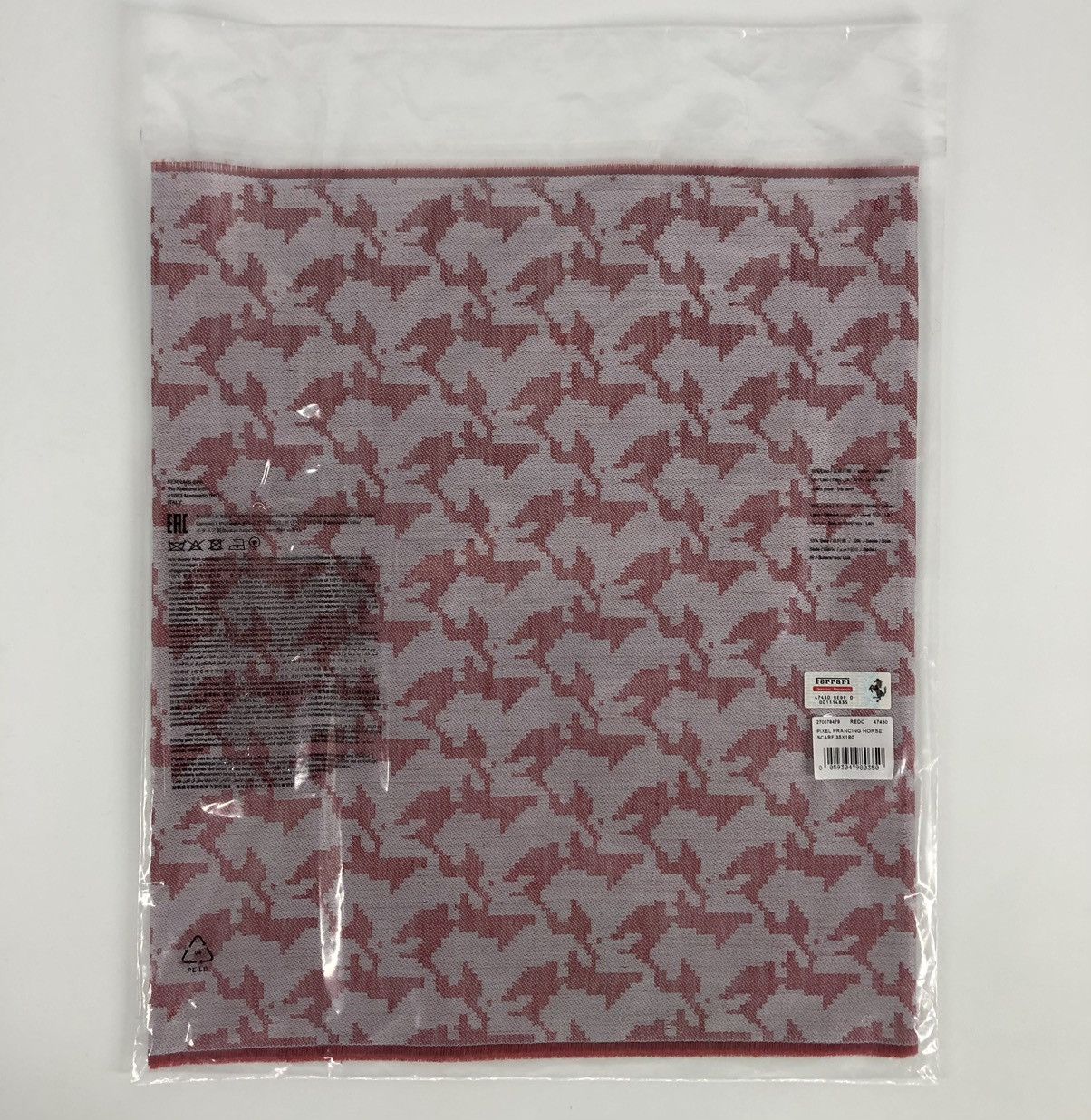 Ferrari Ferrari Red Pixel Prancing Horse Scarf Logo Size ONE SIZE - 1 Thumbnail