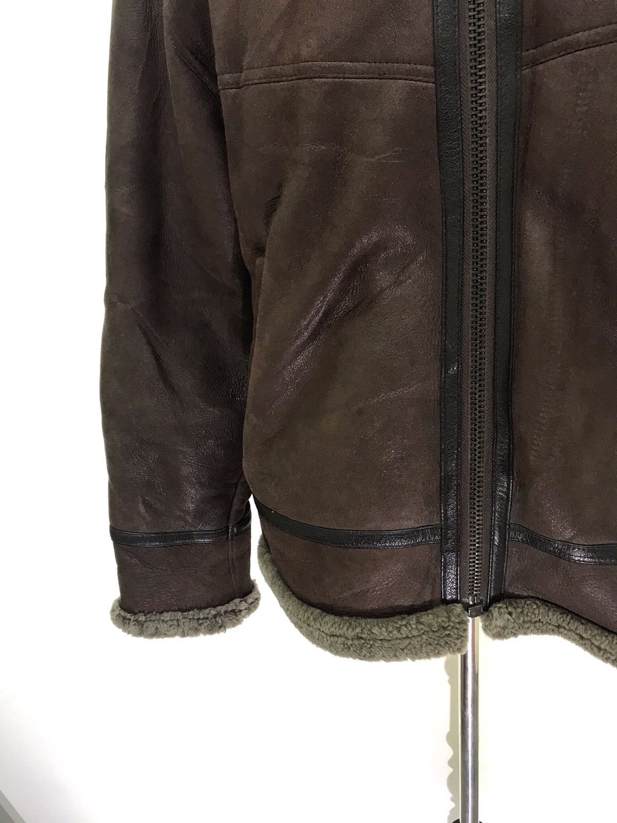 Designer Sorti Shearling B-3 Style Military Real Sheepskin Jacket Size US L / EU 52-54 / 3 - 3 Thumbnail