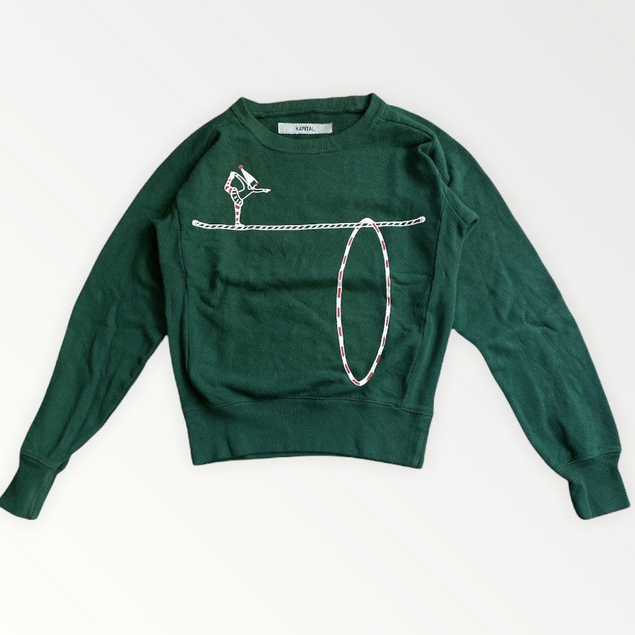 Image of Vintage Kapital Circus Sweater in Green, Men's (Size Small)