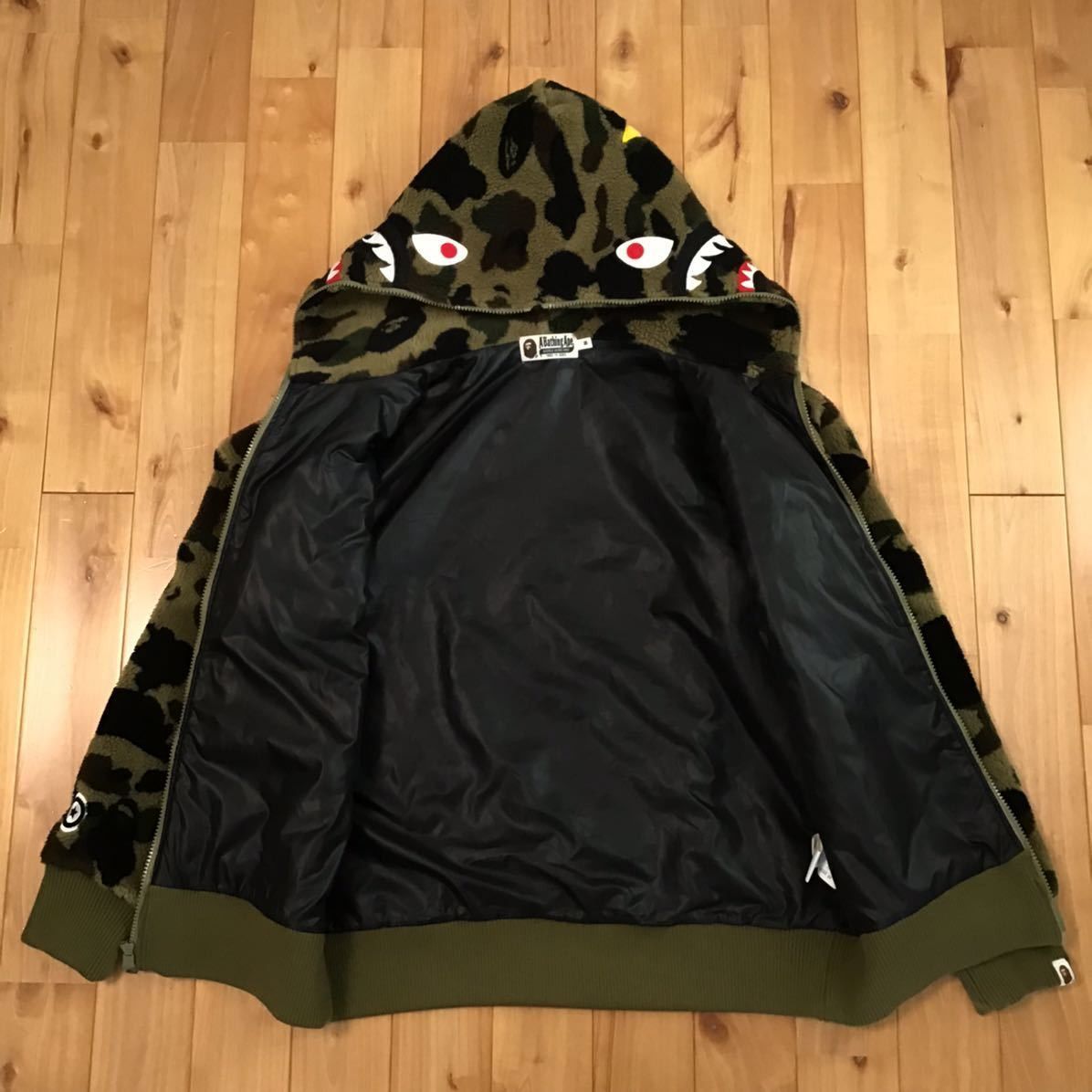 Bape BAPE Boa Shark full zip hoodie 1st camo green a bathing ape Size US M / EU 48-50 / 2 - 3 Thumbnail