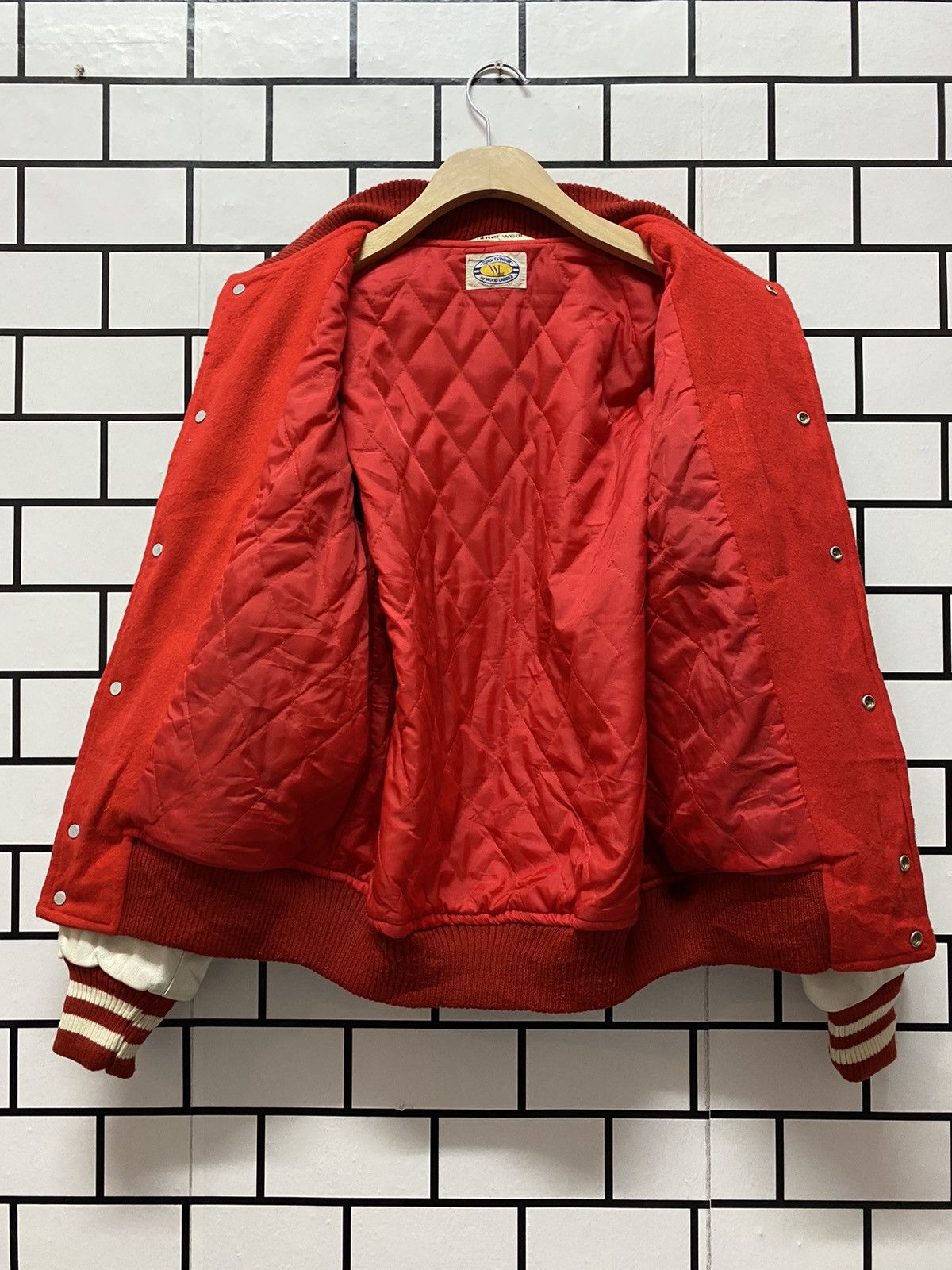 Vintage Vintage 70’s Wood Lander Wool Leather Varsity Jacket Size US S / EU 44-46 / 1 - 9 Thumbnail