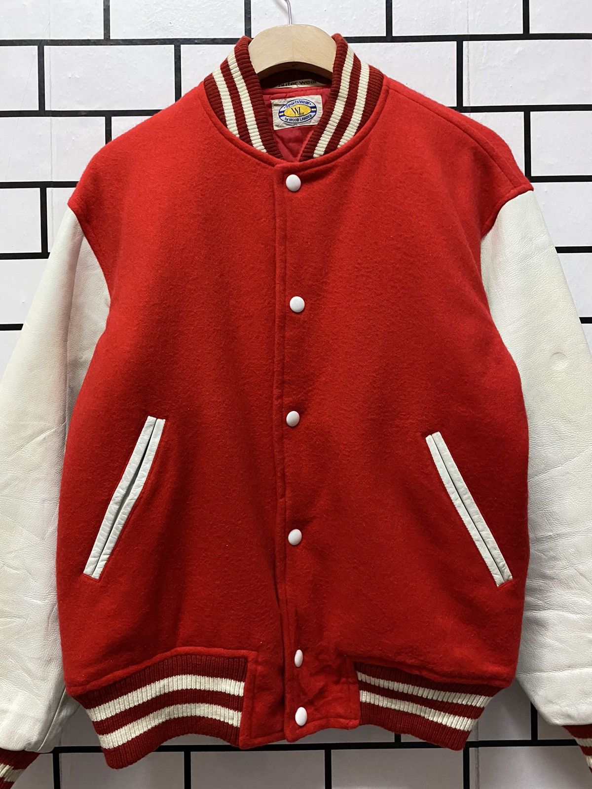 Vintage Vintage 70’s Wood Lander Wool Leather Varsity Jacket Size US S / EU 44-46 / 1 - 5 Thumbnail