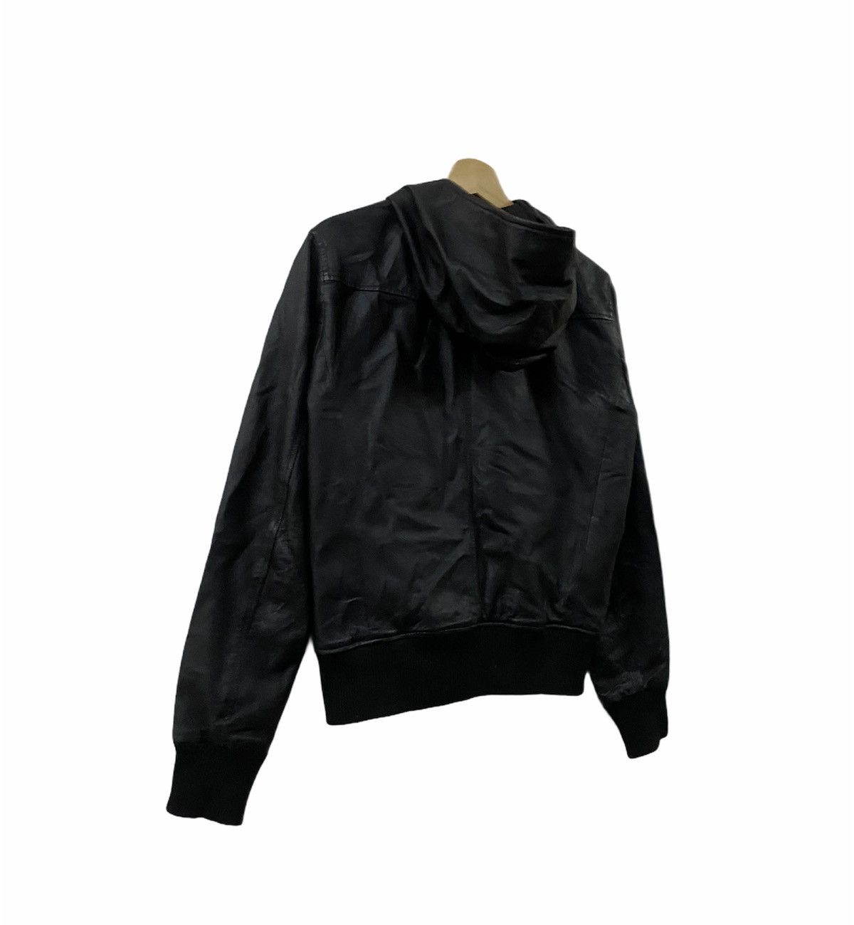 URBAN RESEARCH DOORS × Vintage Vtg Urban Research Leather Hoodies Jacket Full Zipper Size US L / EU 52-54 / 3 - 6 Thumbnail