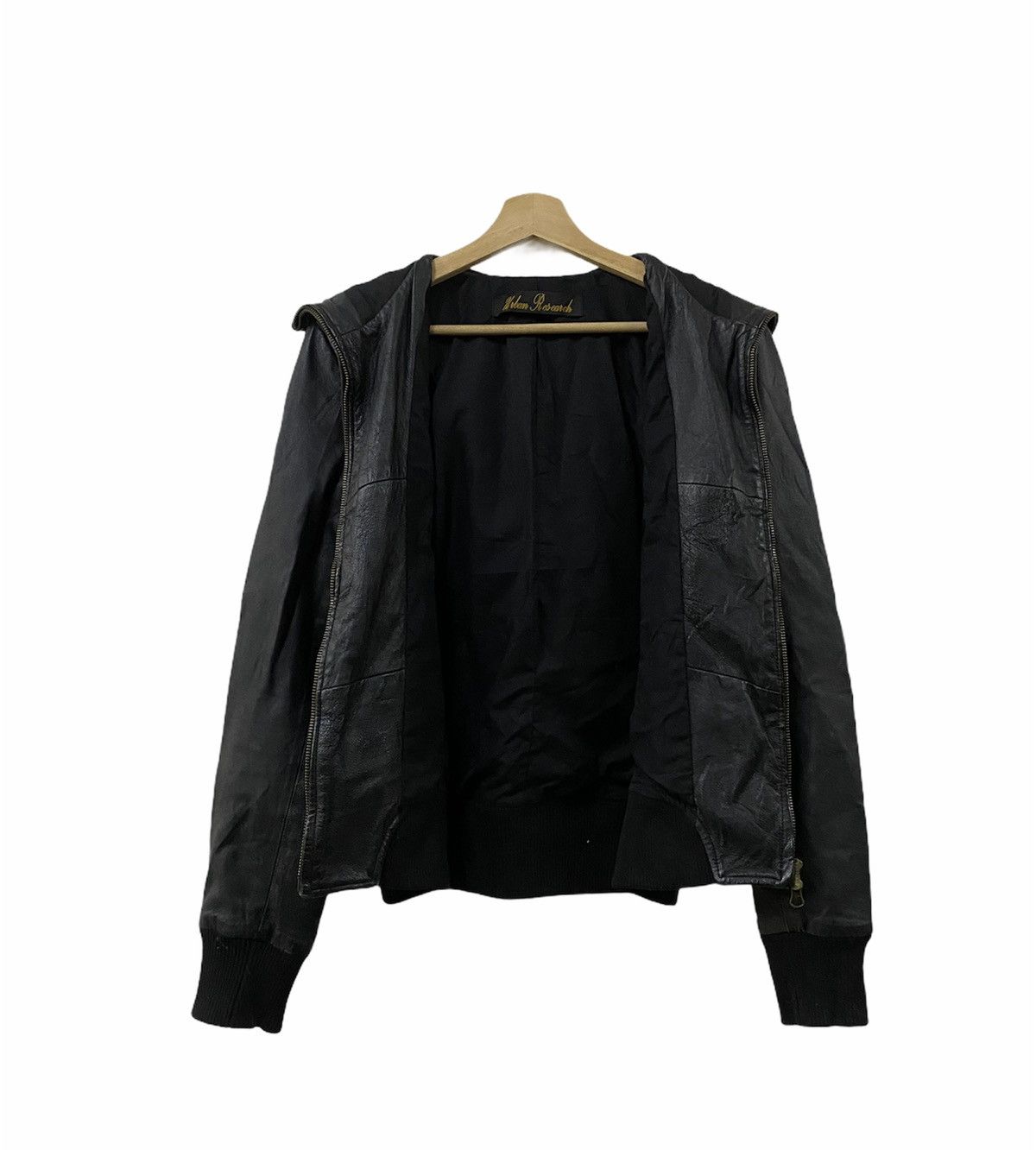 URBAN RESEARCH DOORS × Vintage Vtg Urban Research Leather Hoodies Jacket Full Zipper Size US L / EU 52-54 / 3 - 9 Thumbnail