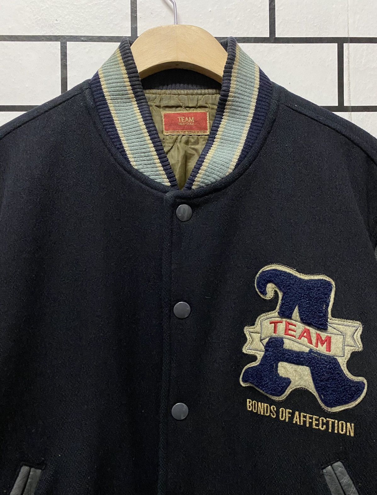 ABAHOUSE × Japanese Brand Vintage Abahouse Japan Wool Leather Varsity Jacket Size US L / EU 52-54 / 3 - 10 Thumbnail