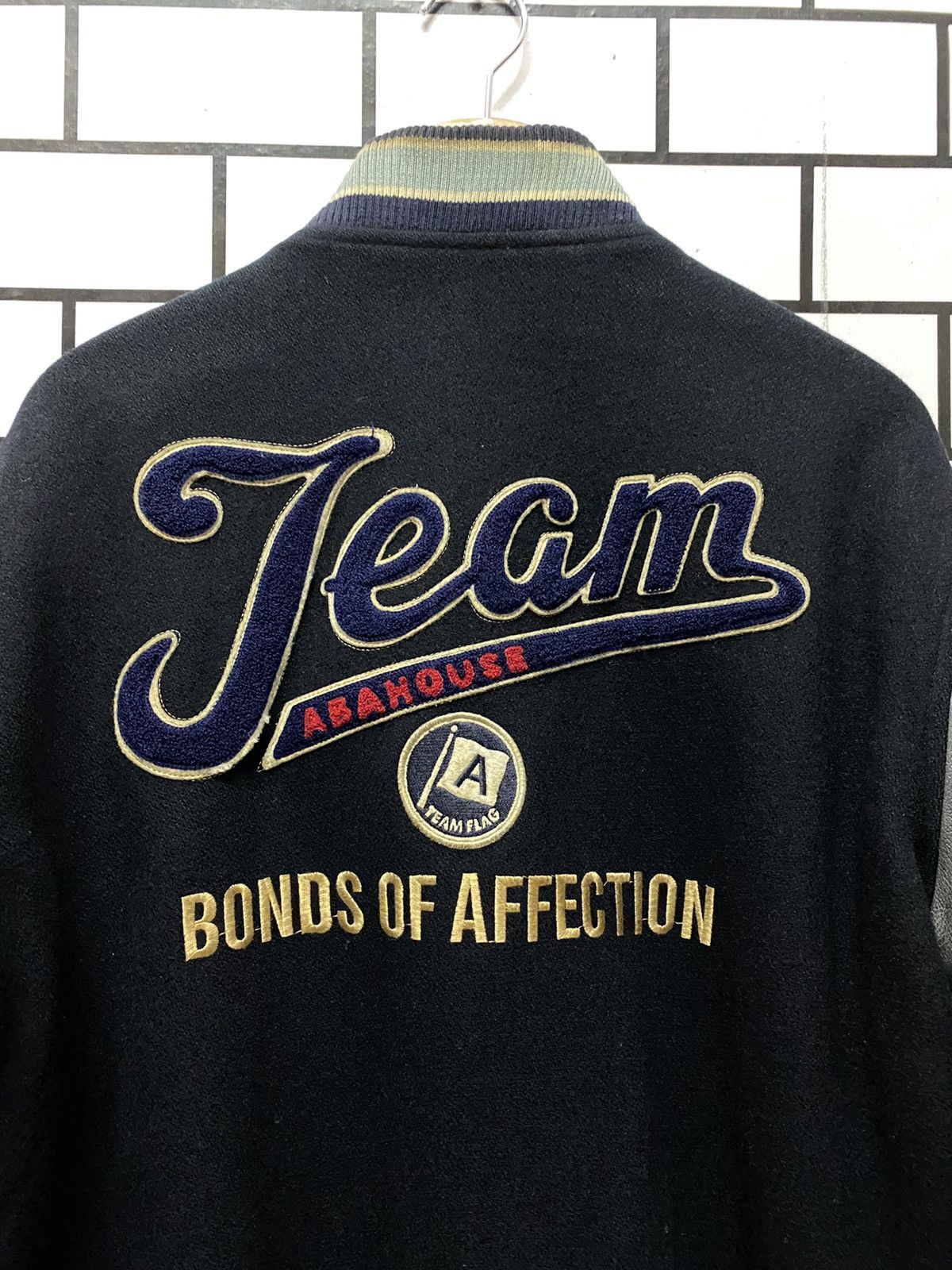 ABAHOUSE × Japanese Brand Vintage Abahouse Japan Wool Leather Varsity Jacket Size US L / EU 52-54 / 3 - 5 Thumbnail
