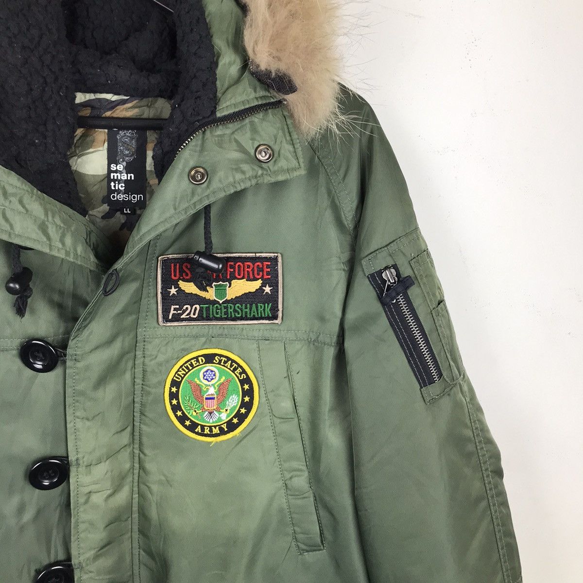 Designer × Japanese Brand × Vintage Vintage Japanese Semantic design Army Hooded Parka Jacket Size US M / EU 48-50 / 2 - 4 Thumbnail