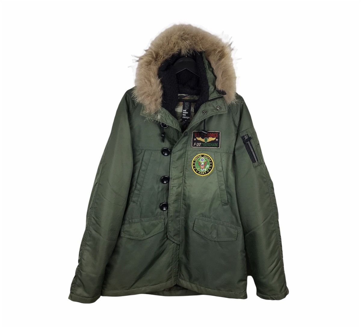 Designer × Japanese Brand × Vintage Vintage Japanese Semantic design Army Hooded Parka Jacket Size US M / EU 48-50 / 2 - 1 Thumbnail