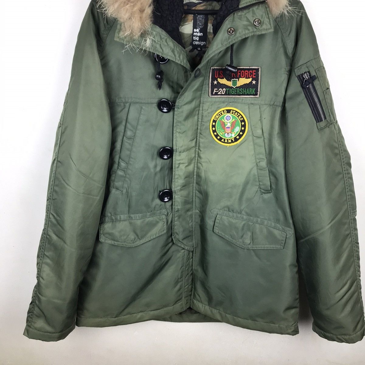Designer × Japanese Brand × Vintage Vintage Japanese Semantic design Army Hooded Parka Jacket Size US M / EU 48-50 / 2 - 3 Thumbnail