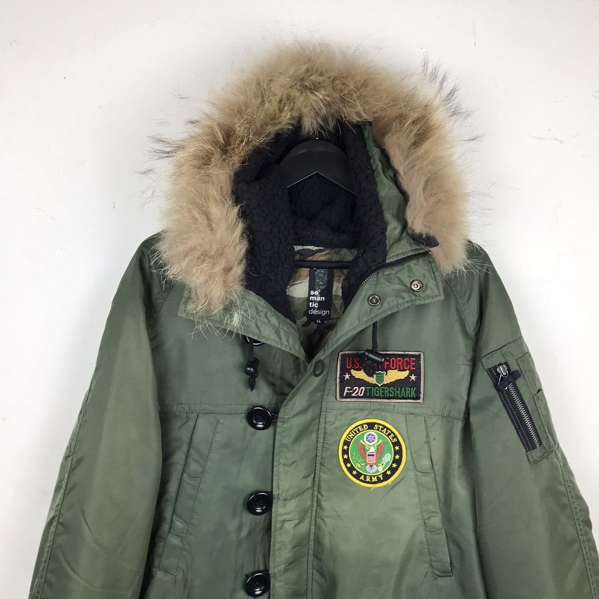 Designer × Japanese Brand × Vintage Vintage Japanese Semantic design Army Hooded Parka Jacket Size US M / EU 48-50 / 2 - 2 Thumbnail