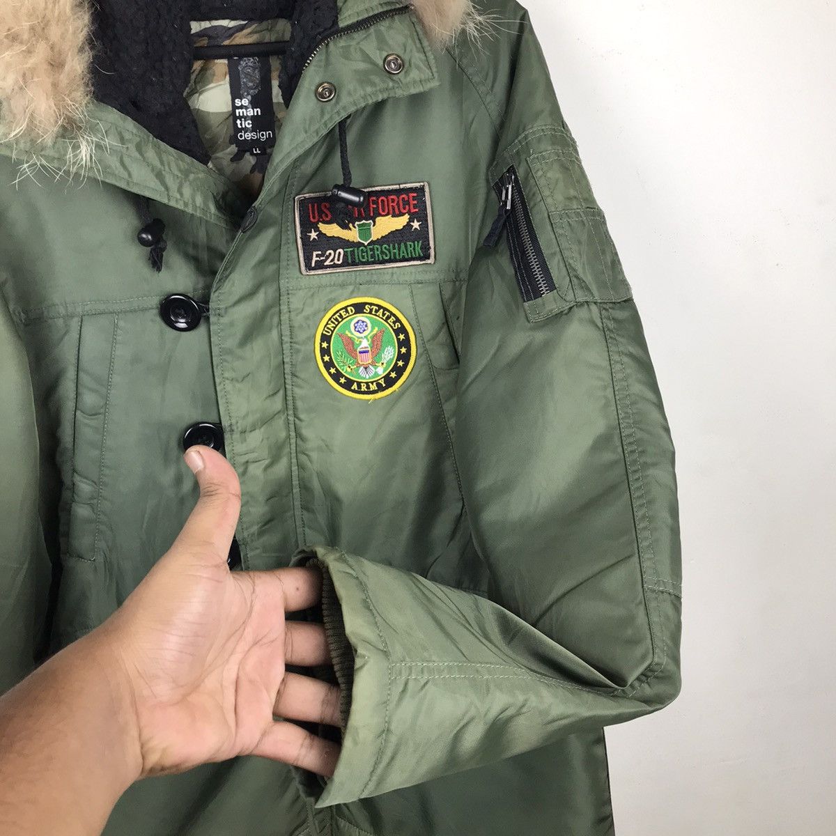 Designer × Japanese Brand × Vintage Vintage Japanese Semantic design Army Hooded Parka Jacket Size US M / EU 48-50 / 2 - 10 Thumbnail
