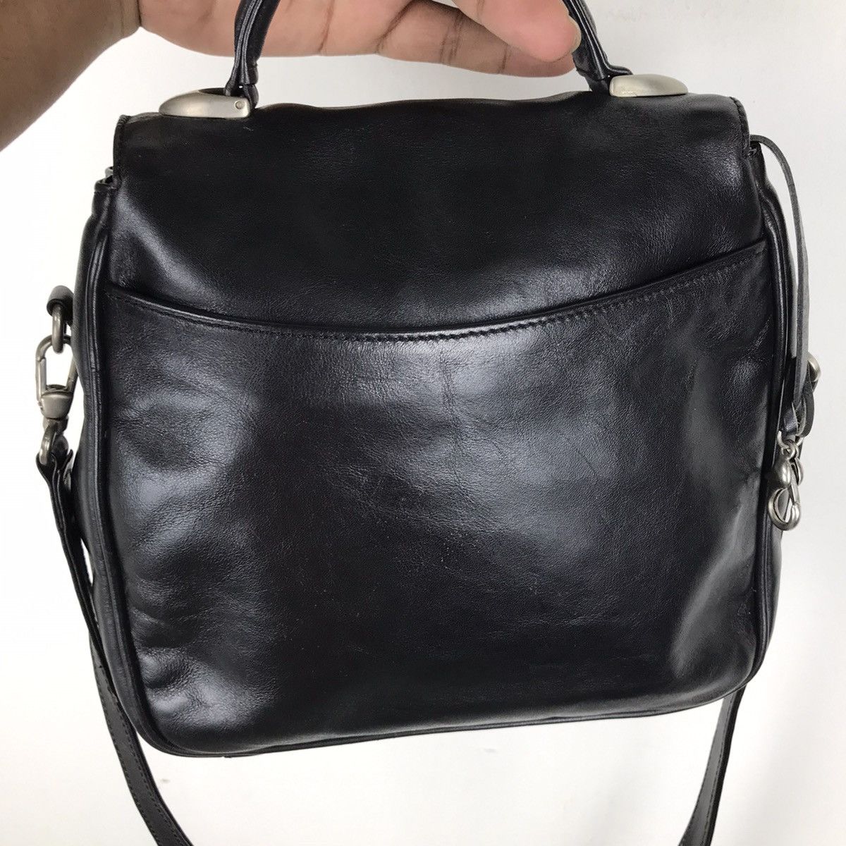 Tumi × Vintage Vintage 90s Tumi Superblack Full leather Mini Sling Bag Size ONE SIZE - 7 Thumbnail