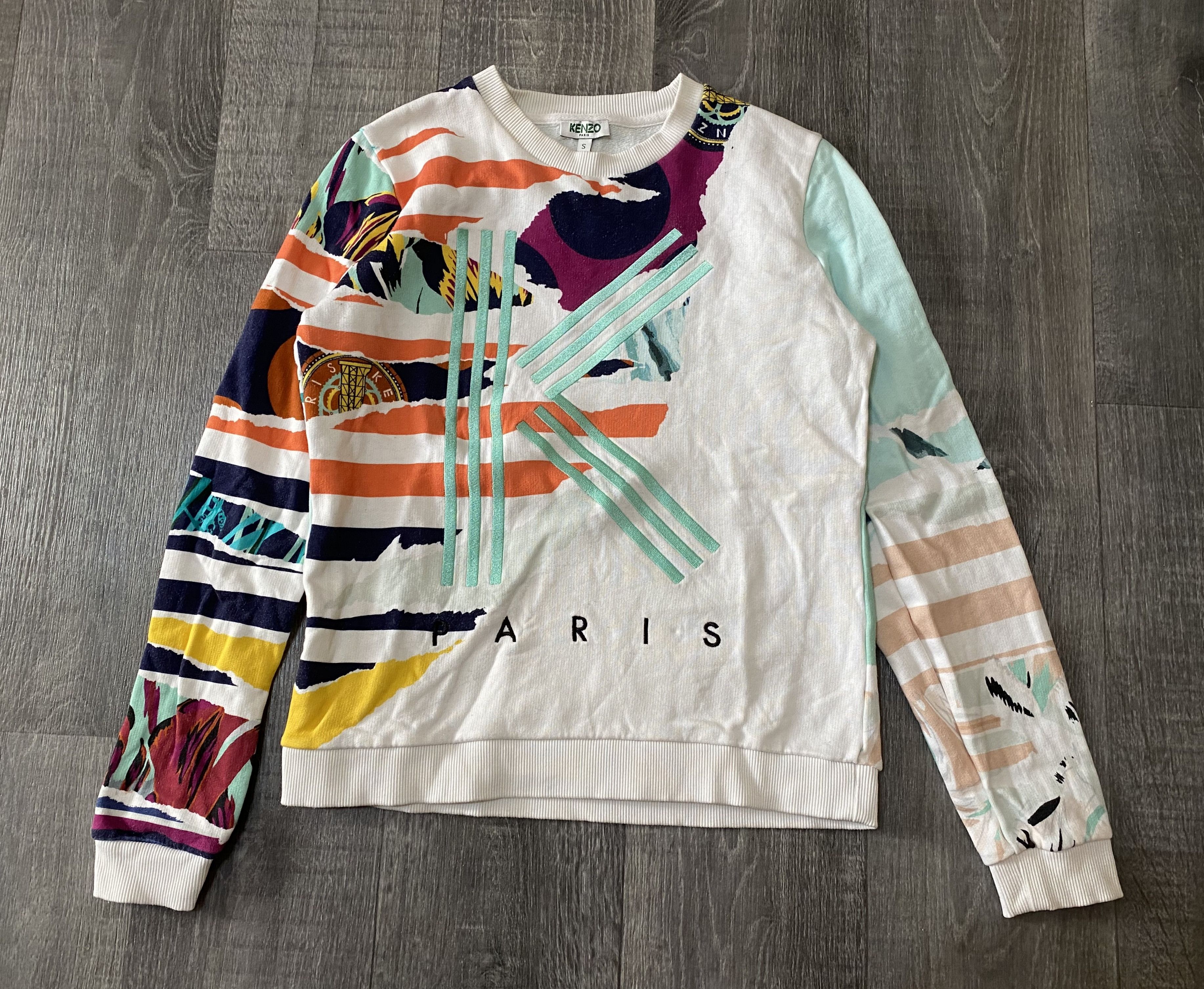 Kenzo Kenzo Multicolor Full Printed Embroidered Logo Sweatshirt Size US S / EU 44-46 / 1 - 2 Thumbnail