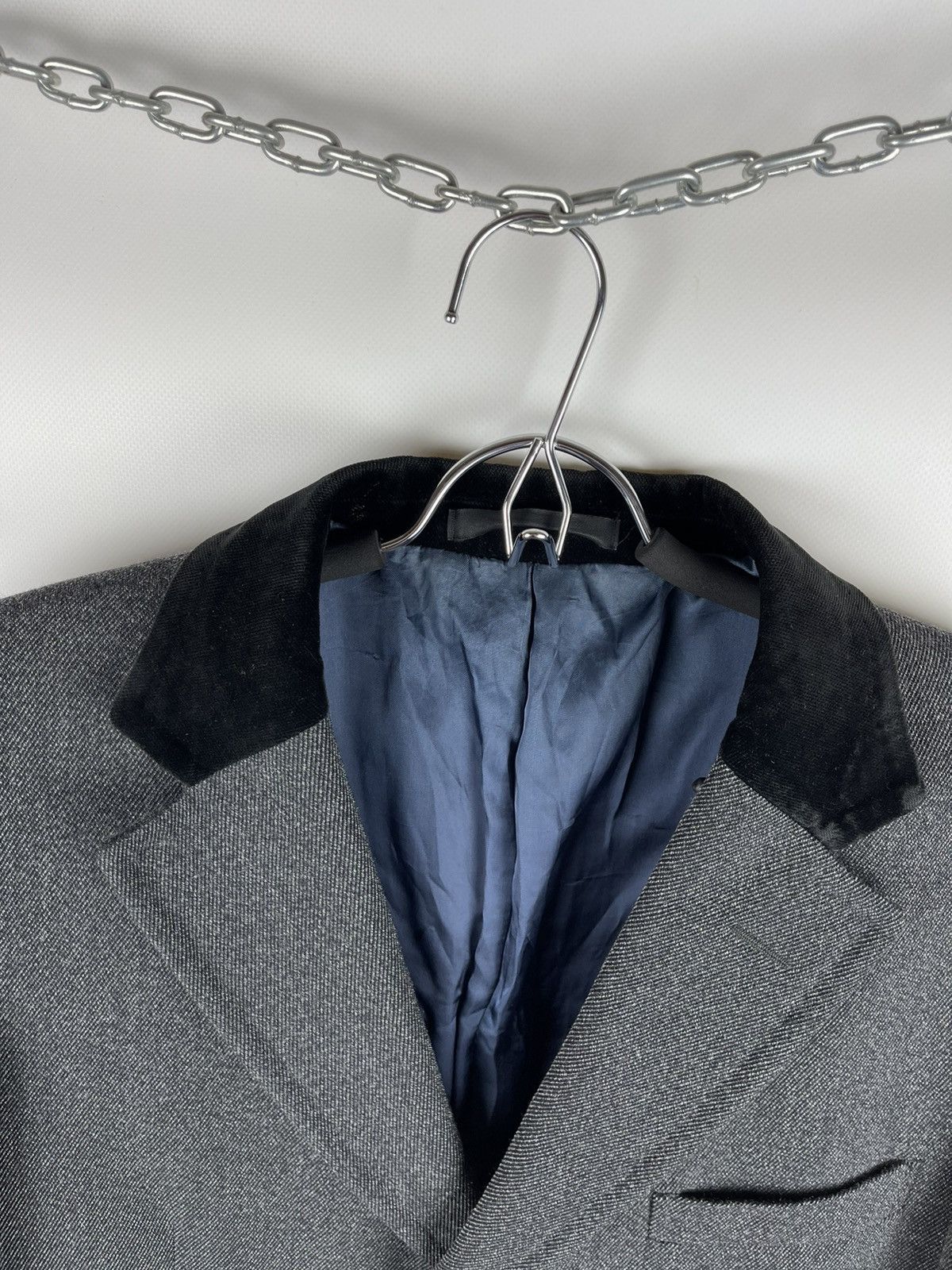 Suitsupply Suitsupply grey 3 button wool trench coat black collar Size US M / EU 48-50 / 2 - 5 Thumbnail